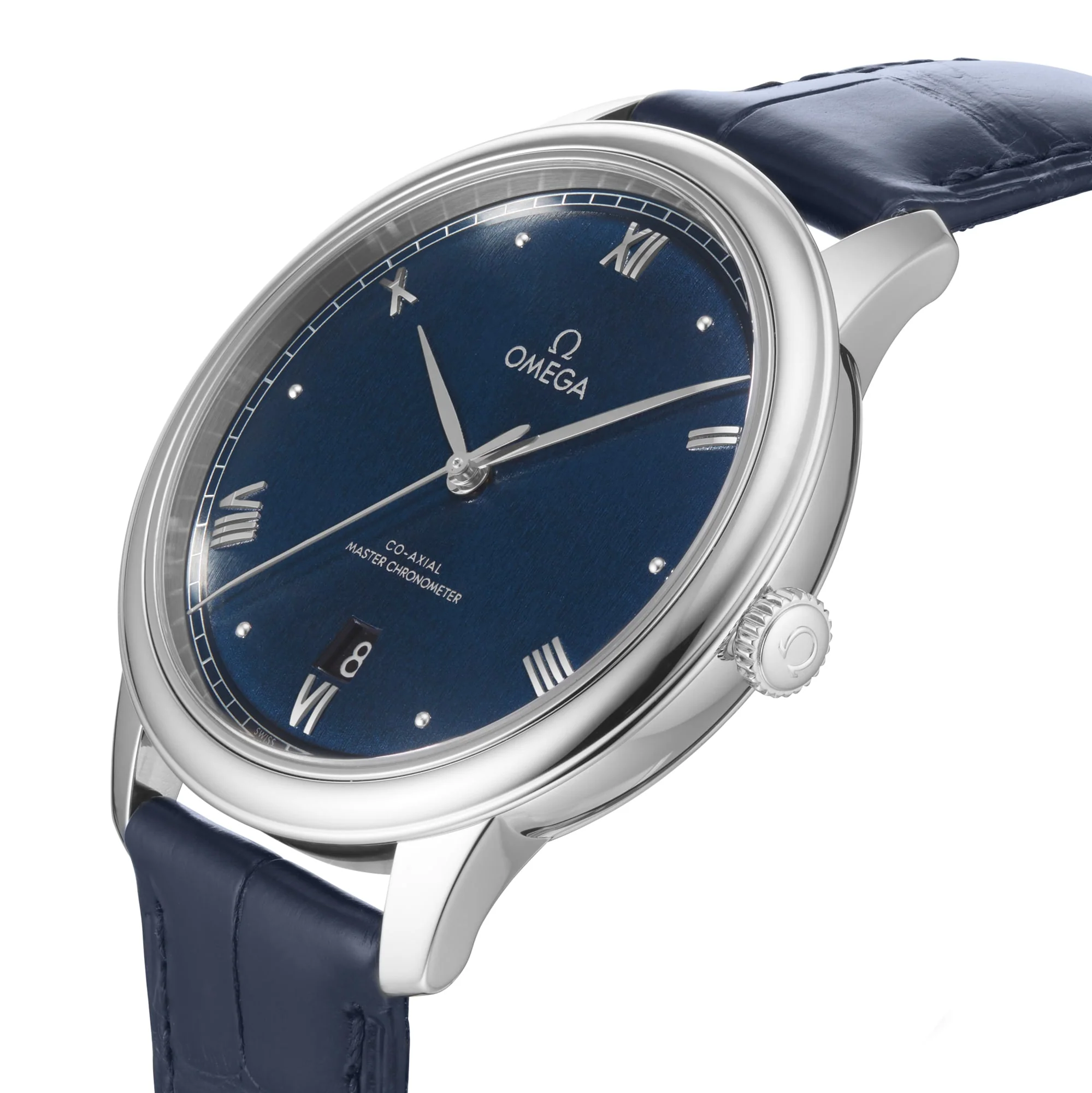 De Ville Prestige | 40mm, Steel, Alligator Leather, Blue Dial - Image 5