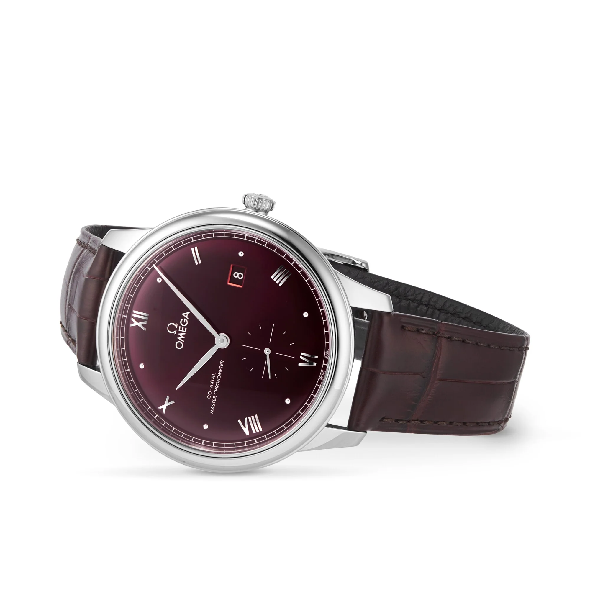 De Ville Prestige | 41mm, Steel, Alligator Leather, Red Dial - Image 3