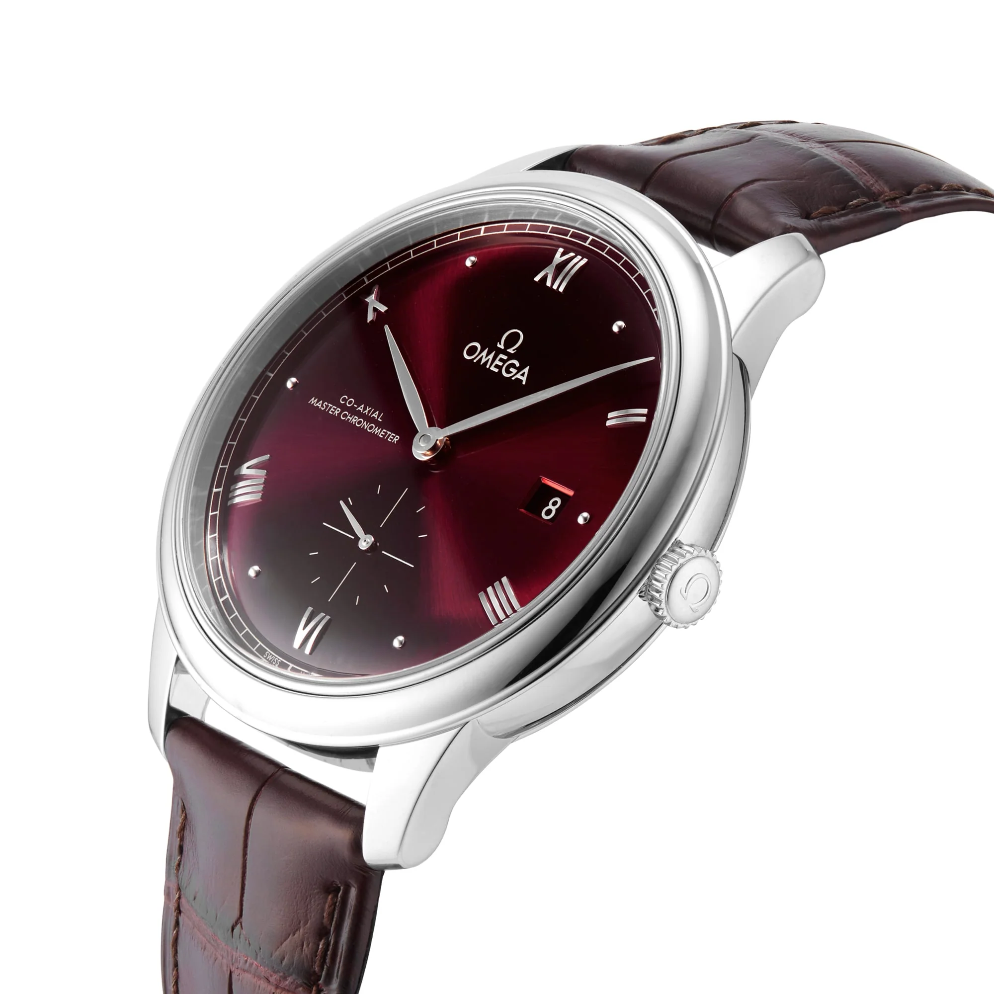 De Ville Prestige | 41mm, Steel, Alligator Leather, Red Dial - Image 6
