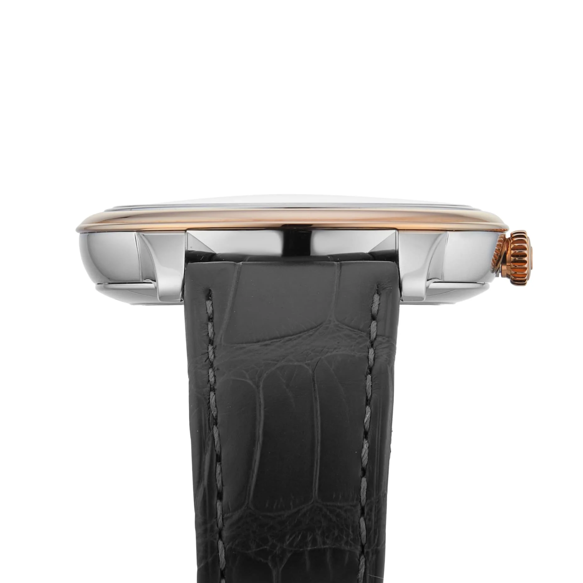 De Ville Prestige | 40mm, Two-Tone Steel & 18K Rose Gold, Leather, Grey Dial - Image 6
