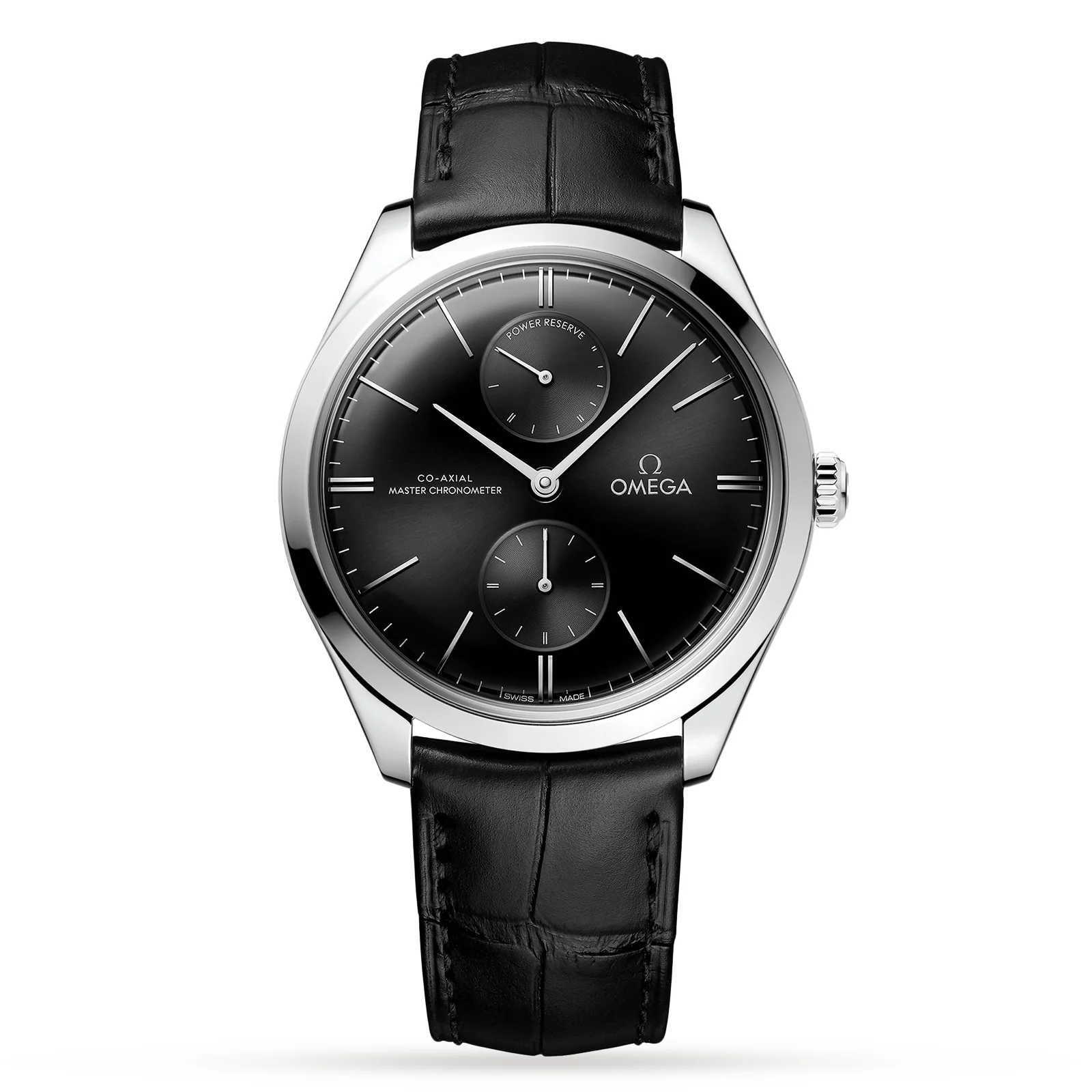 De Ville Trésor | 40mm, Steel, Alligator Leather, Black Dial
