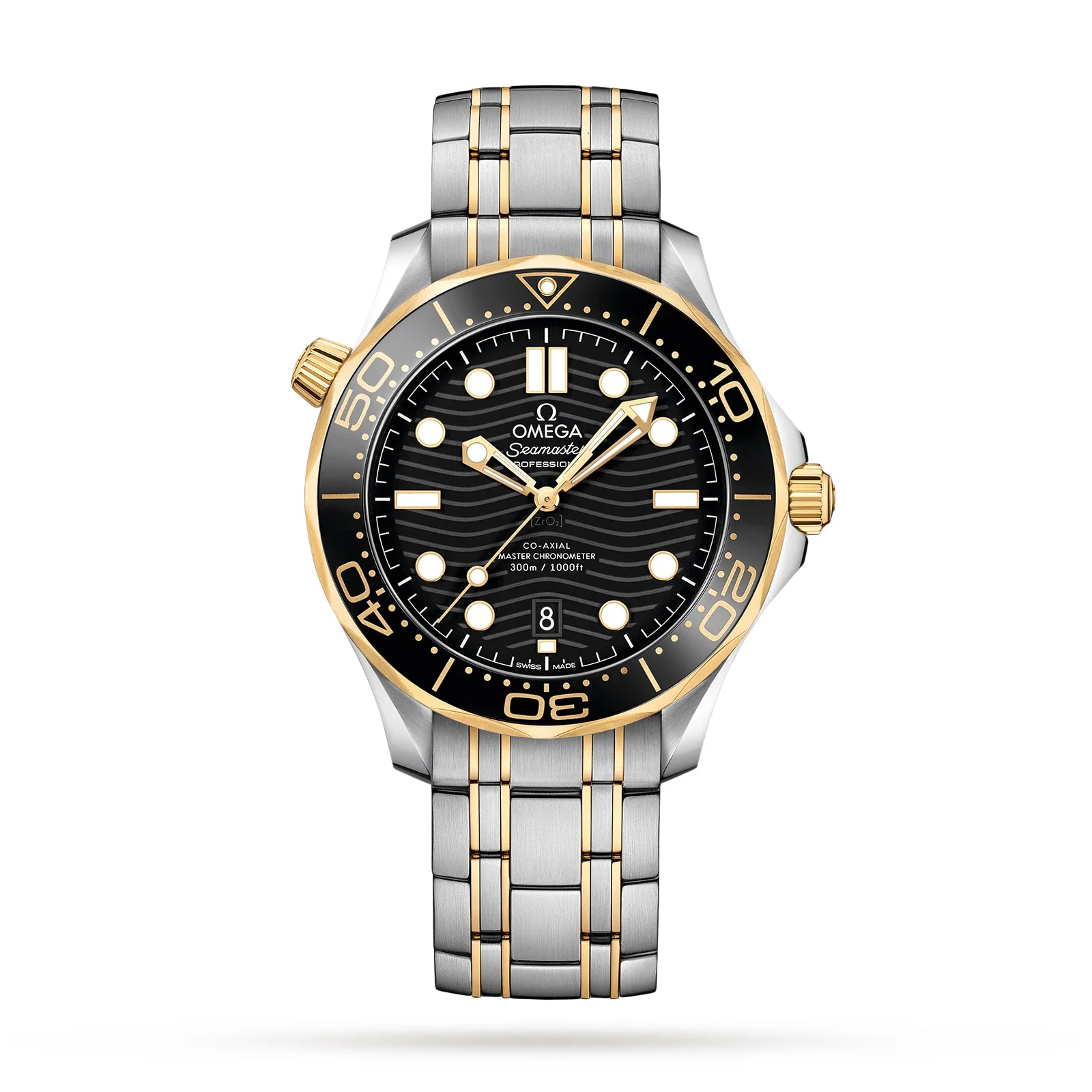Seamaster Diver 300M | 42mm, Two-Tone Steel & 18K Yellow Gold, Black Dial