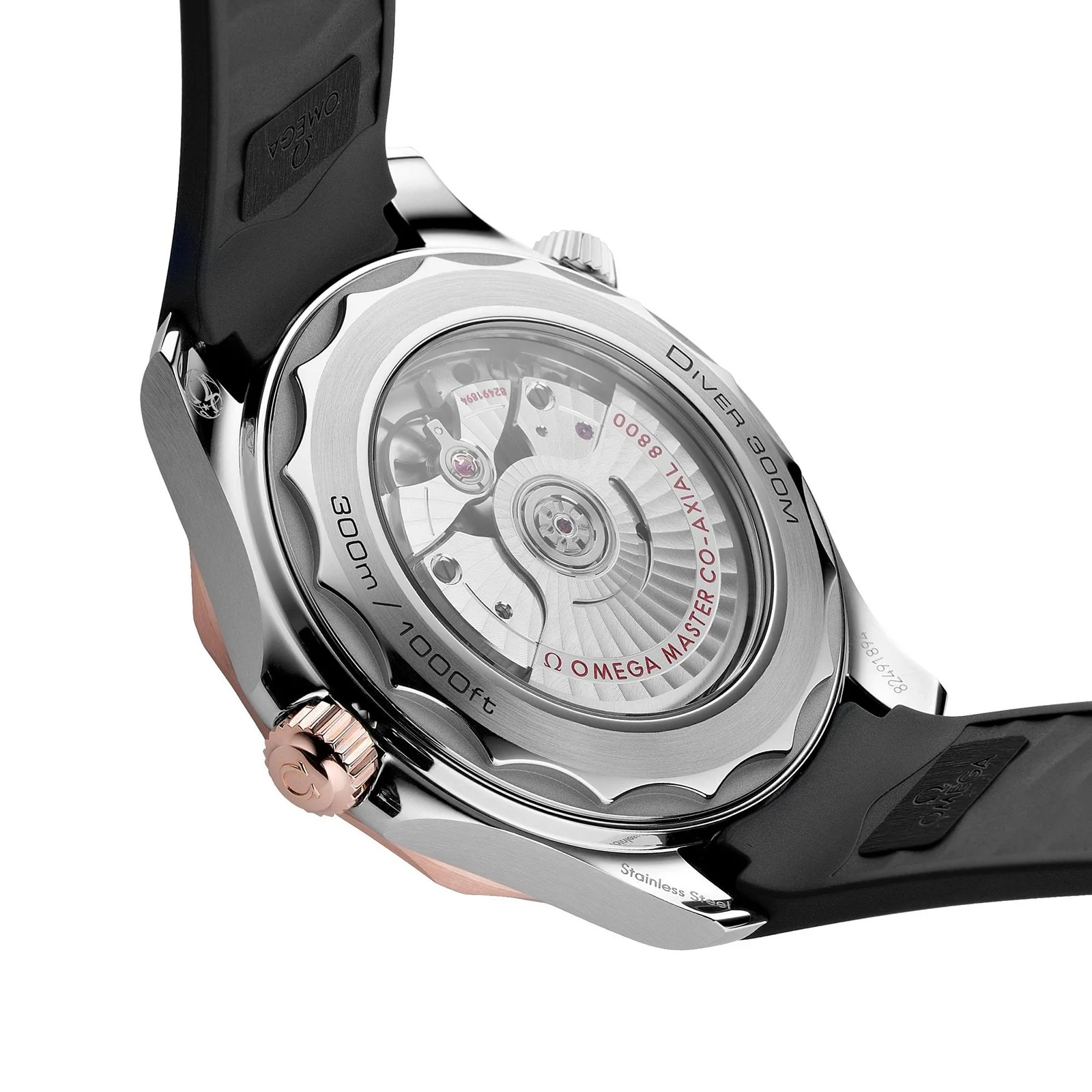 Seamaster Diver 300M | 42mm, Two-Tone Steel & 18K Rose Gold, Rubber, Black Dial - Image 4