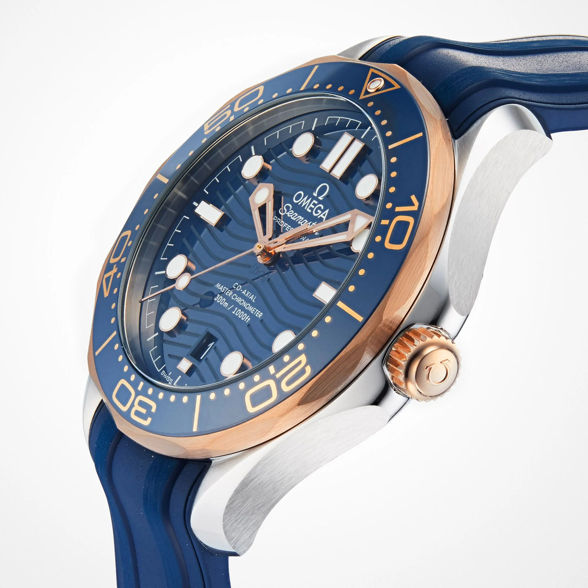 Seamaster Diver 300M | 42mm, Two-Tone Steel & 18K Rose Gold, Rubber, Blue Dial - Image 6
