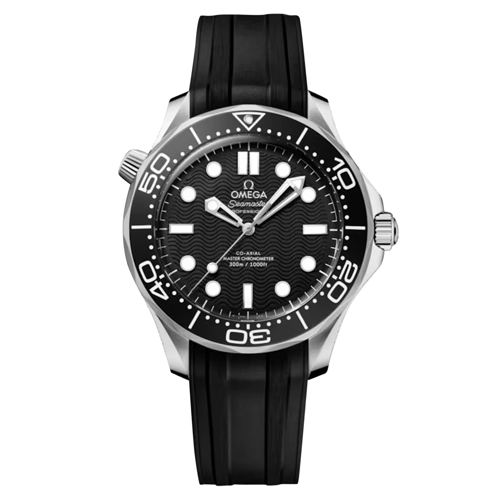 Seamaster Diver 300M | 42mm, Steel, Rubber, Black Dial, Aluminium Bezel