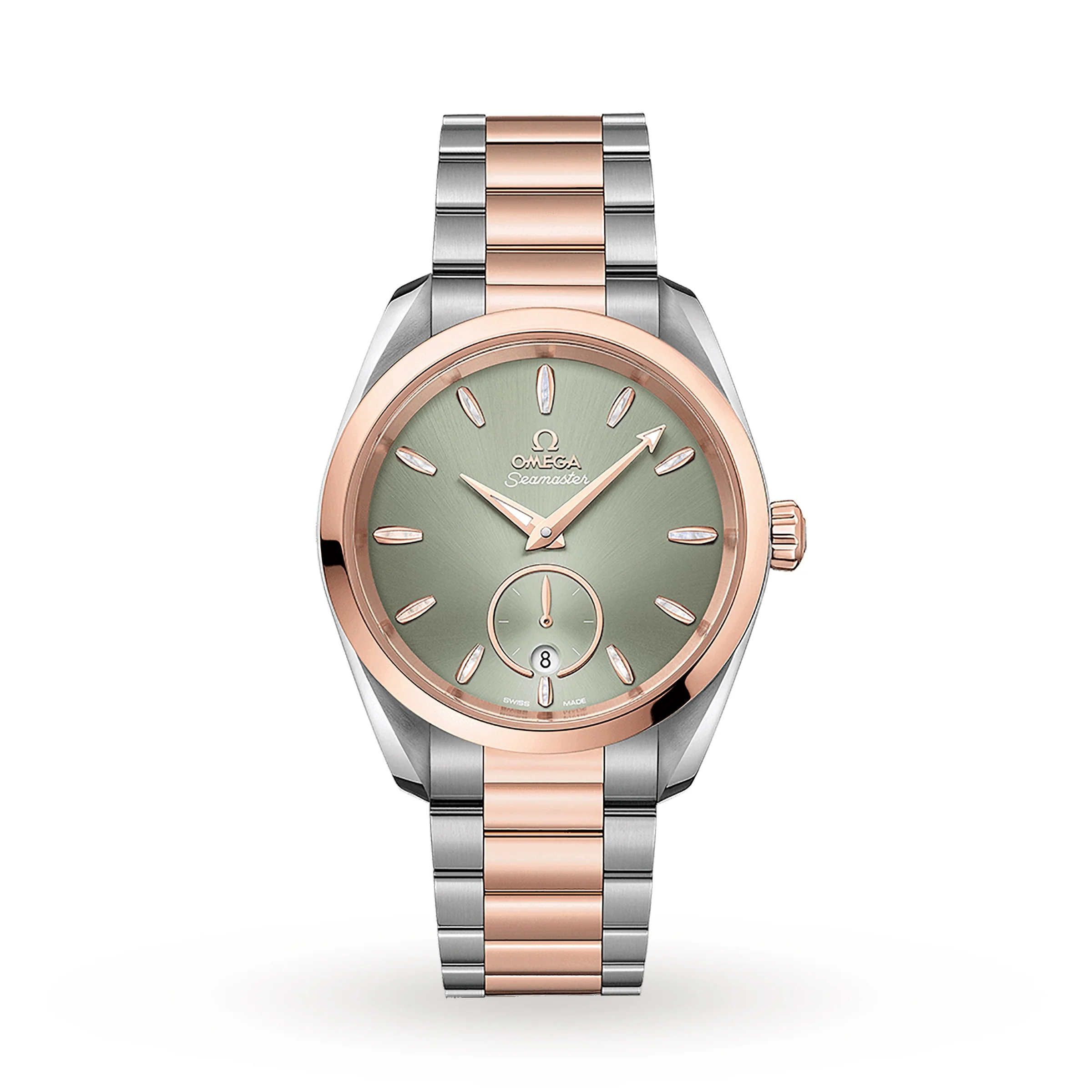 Seamaster Aqua Terra 150M | 38mm, Two-Tone Steel & 18K Rose Gold, Diamond Green Dial