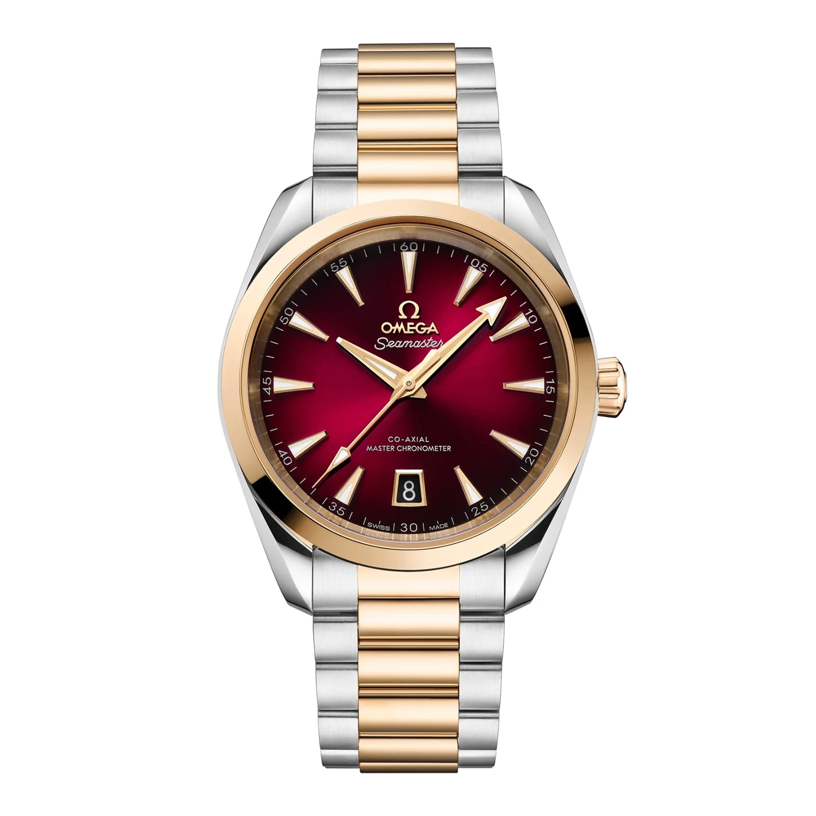 Seamaster Aqua Terra 150M | 38mm, Two-Tone Steel & 18K Rose Gold, Red Dial