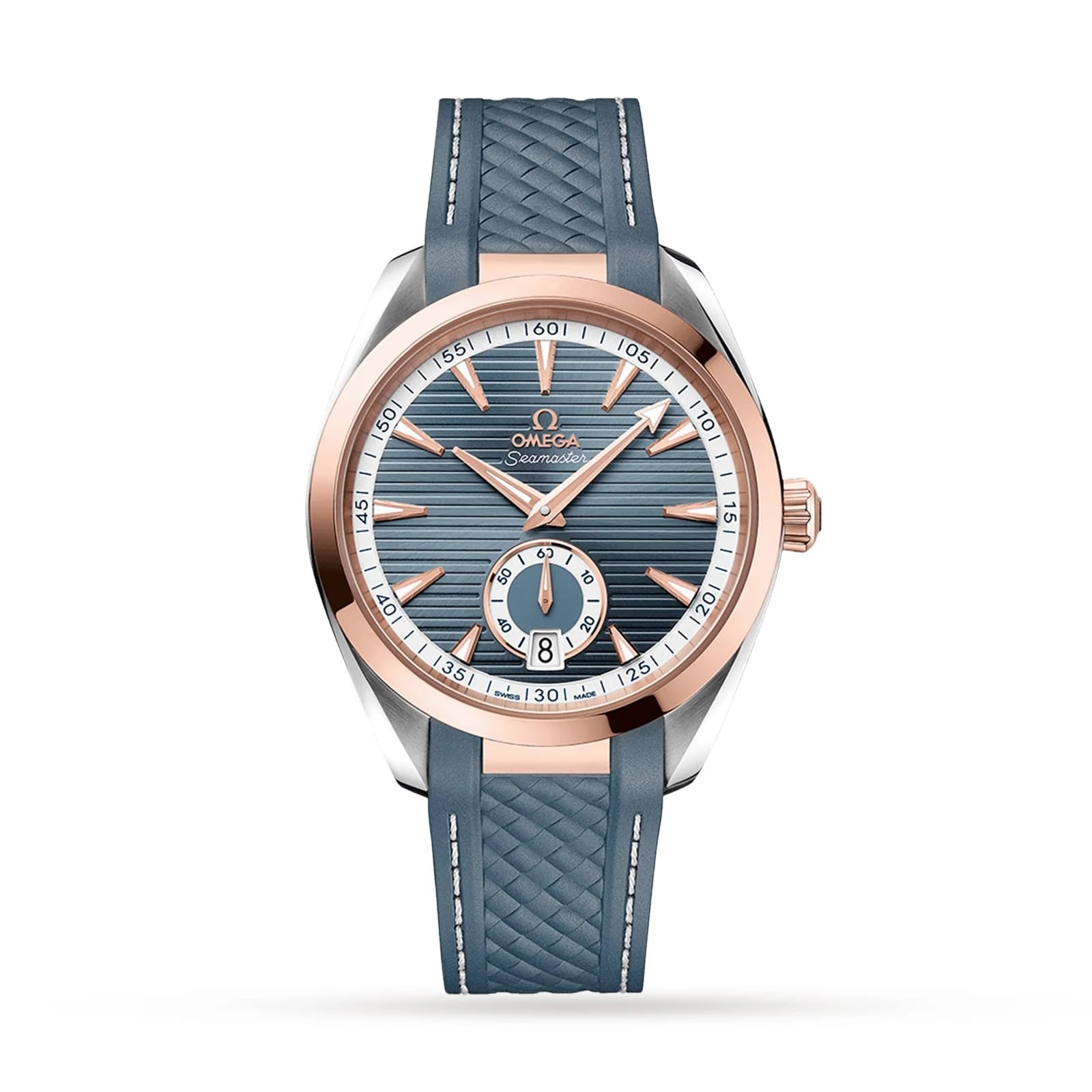 Seamaster Aqua Terra 150M | 41mm, Rubber, Blue Dial, Two-Tone Steel & 18K Rose Gold, Rose Bezel
