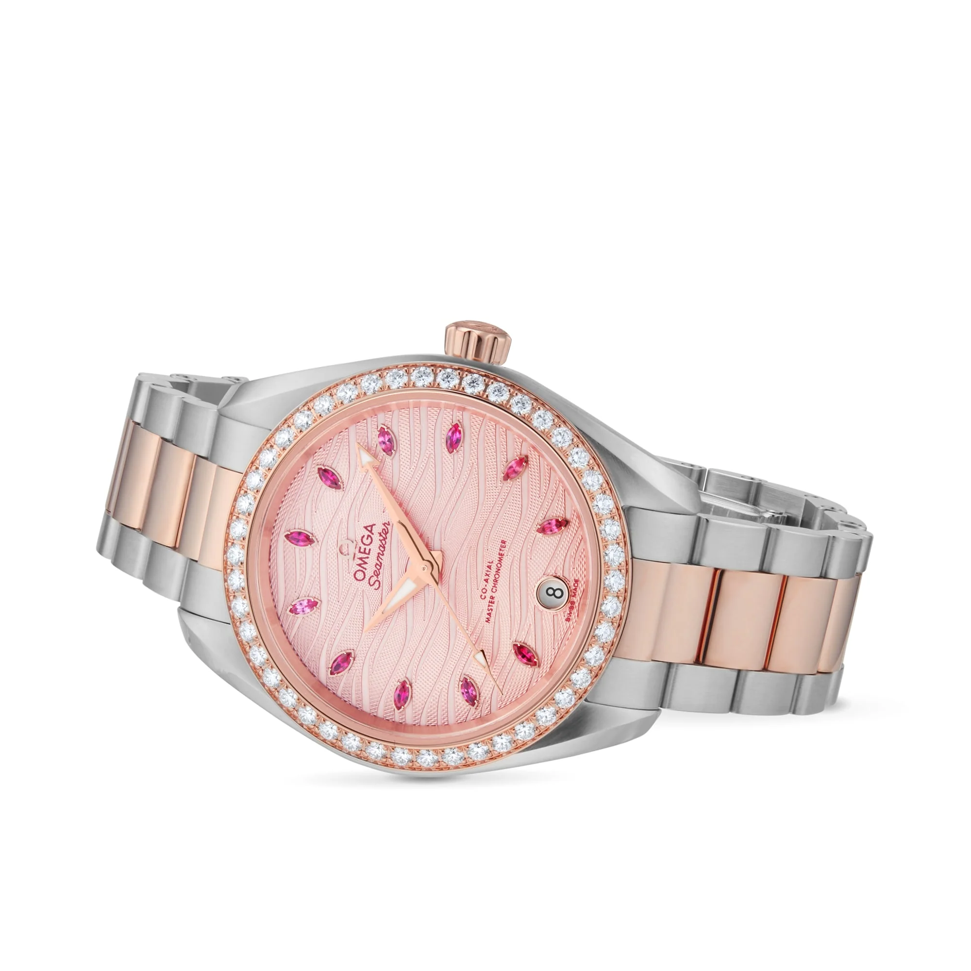 Seamaster Aqua Terra 150M | 34mm, Two-Tone Steel & 18K Rose Gold, Diamond Pink Dial - Image 3