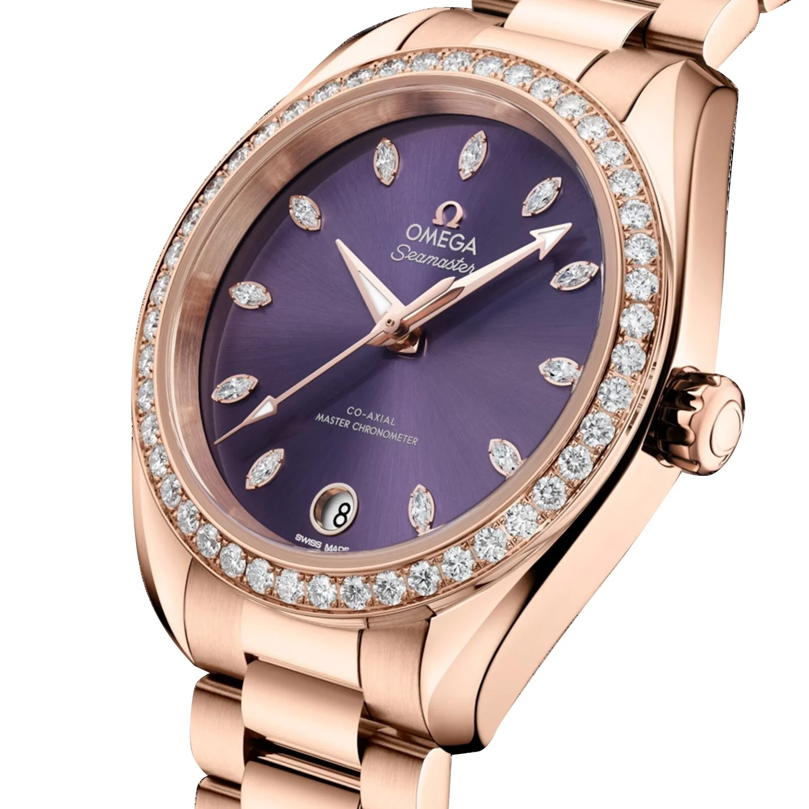 Seamaster Aqua Terra Shades | 34mm, 18K Rose Gold, Purple Dial - Image 2