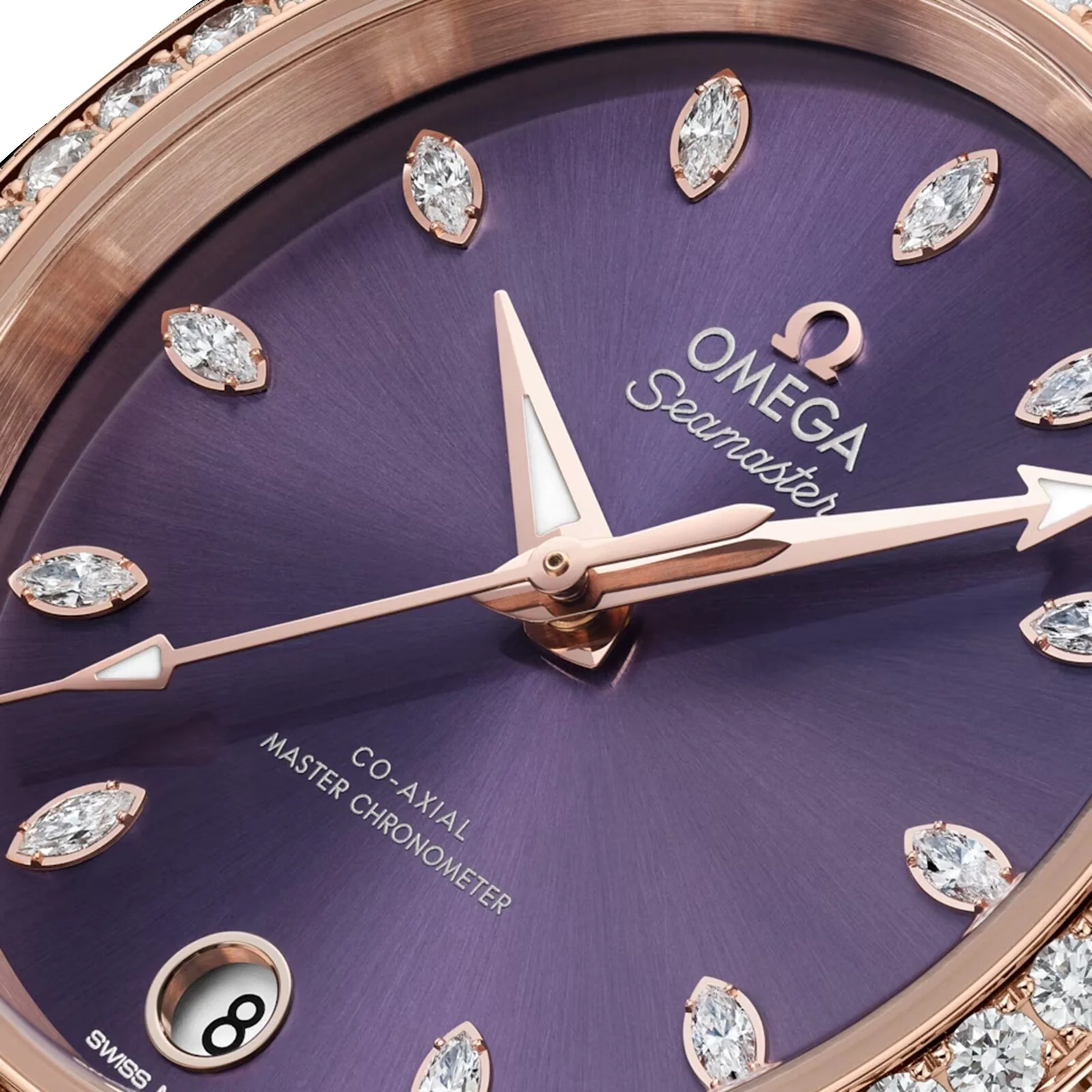 Seamaster Aqua Terra Shades | 34mm, 18K Rose Gold, Purple Dial - Image 3