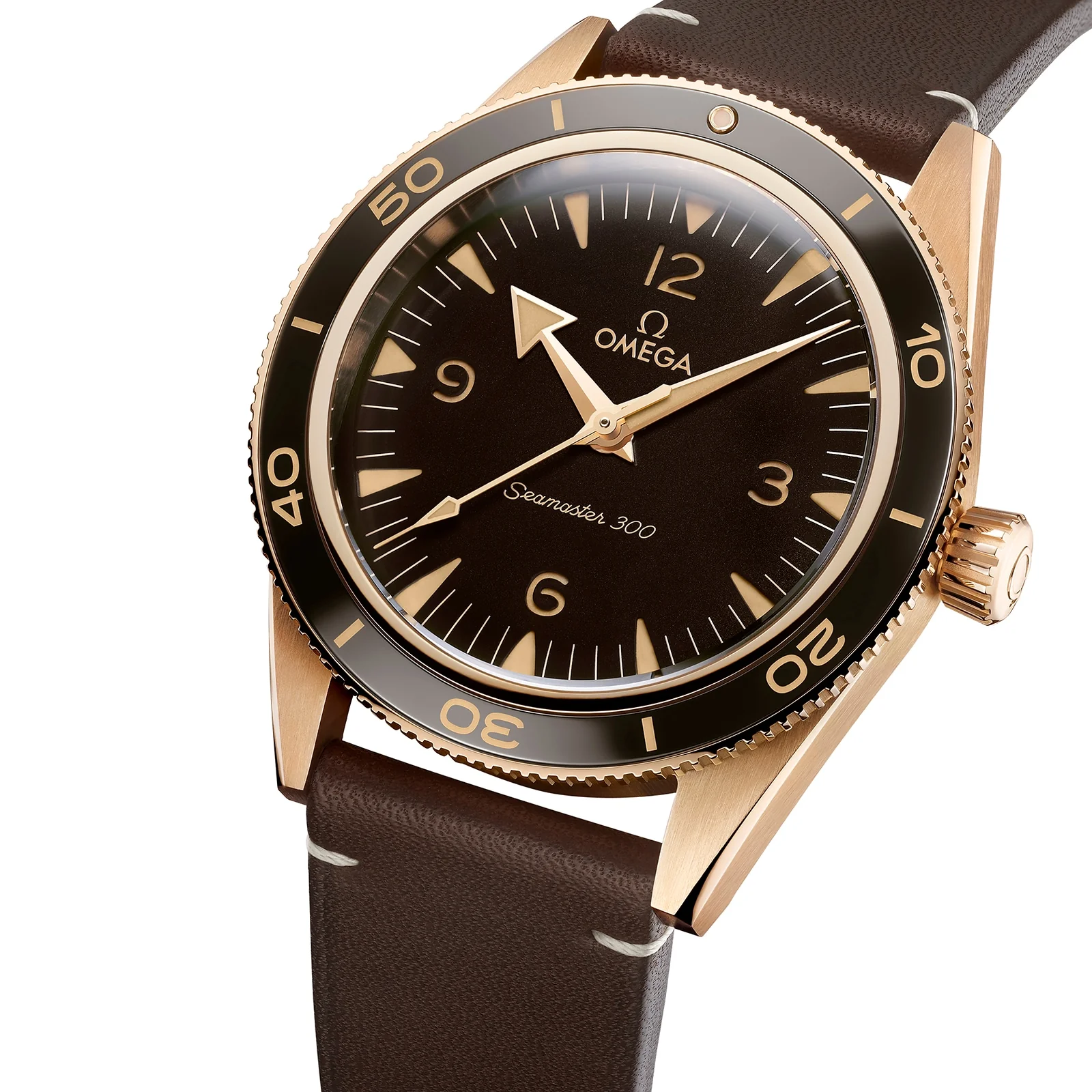 Seamaster 300 | 41mm, Bronze & Ceramic, Leather, Brown Dial - Image 2