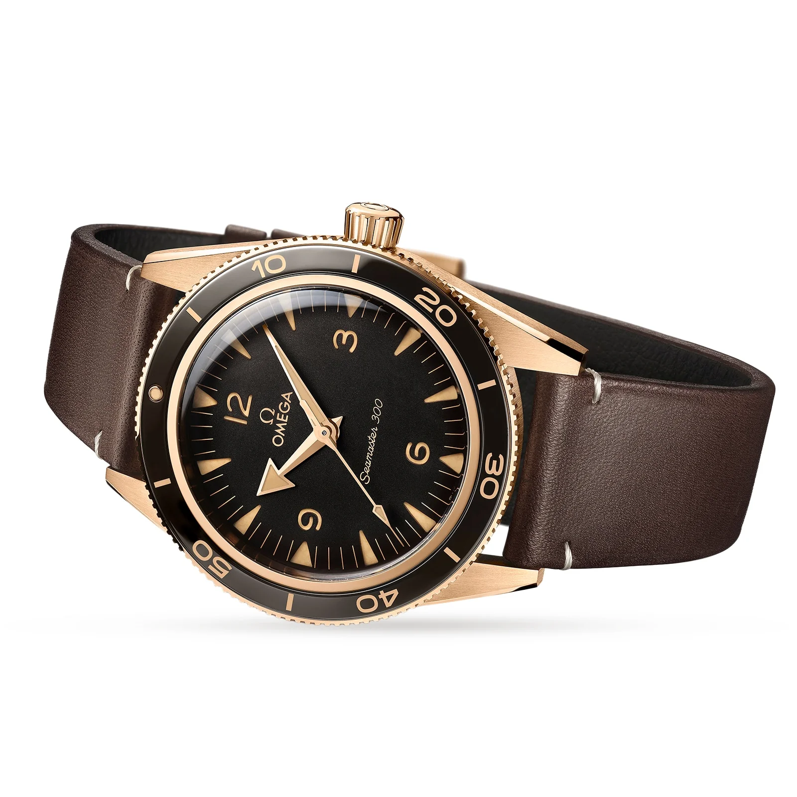 Seamaster 300 | 41mm, Bronze & Ceramic, Leather, Brown Dial - Image 3