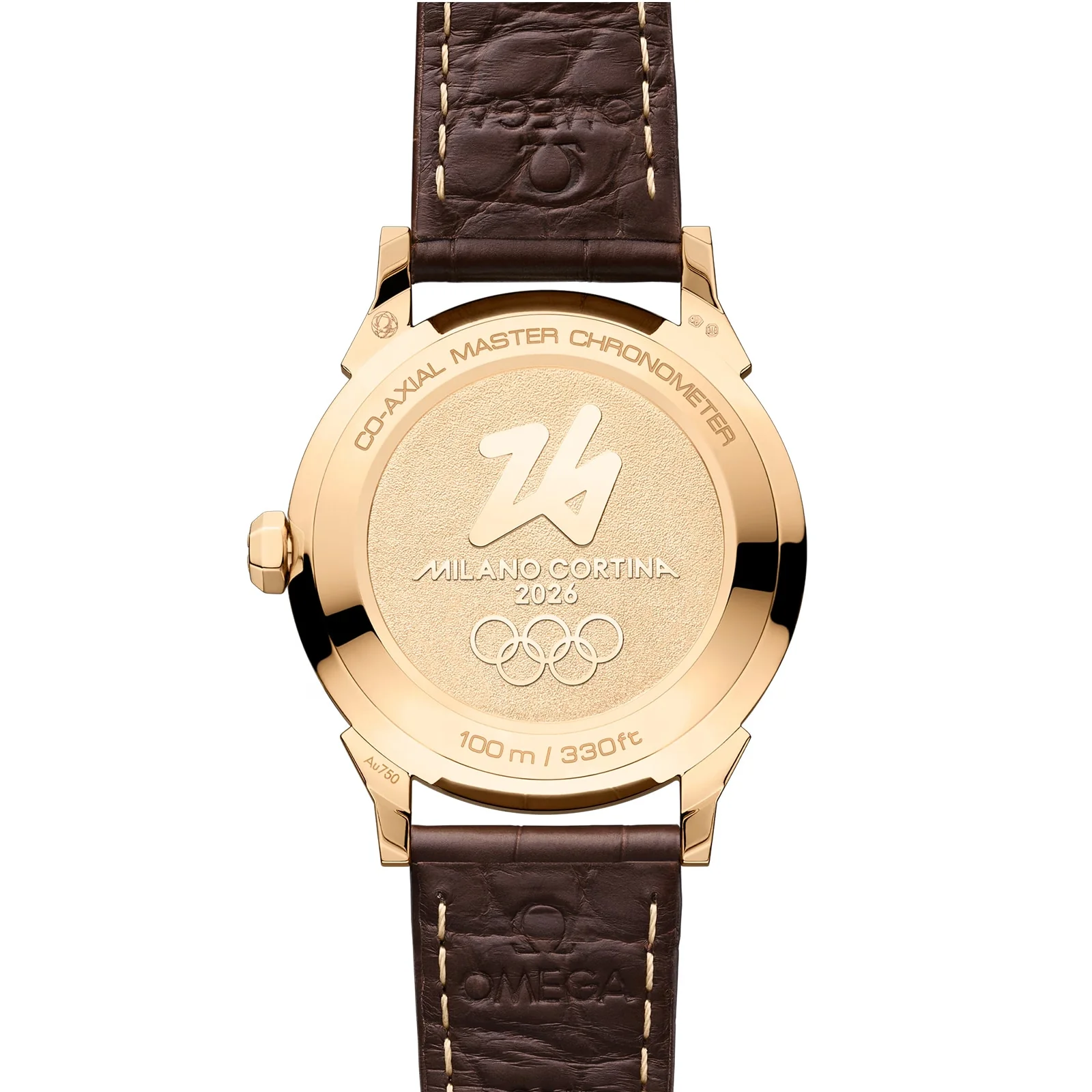 Seamaster Moonshine | 37mm, 18K Yellow Gold, Alligator Leather, White Dial - Image 2