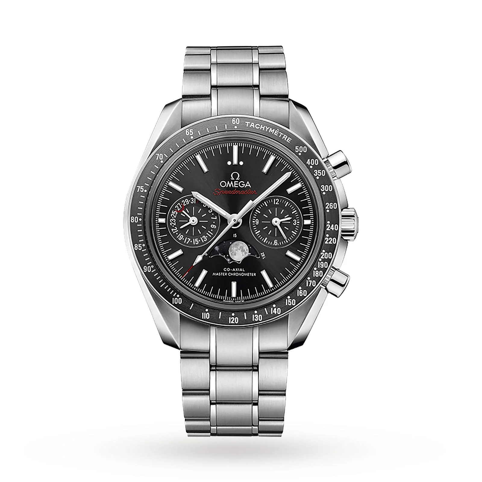 Speedmaster Moonphase | 44.25mm, Steel, Black Dial