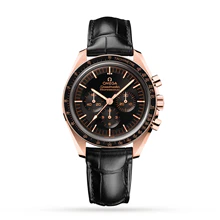 Speedmaster Moonwatch Professional | 42mm, 18K Rose Gold, Leather, Black Dial - Image 4