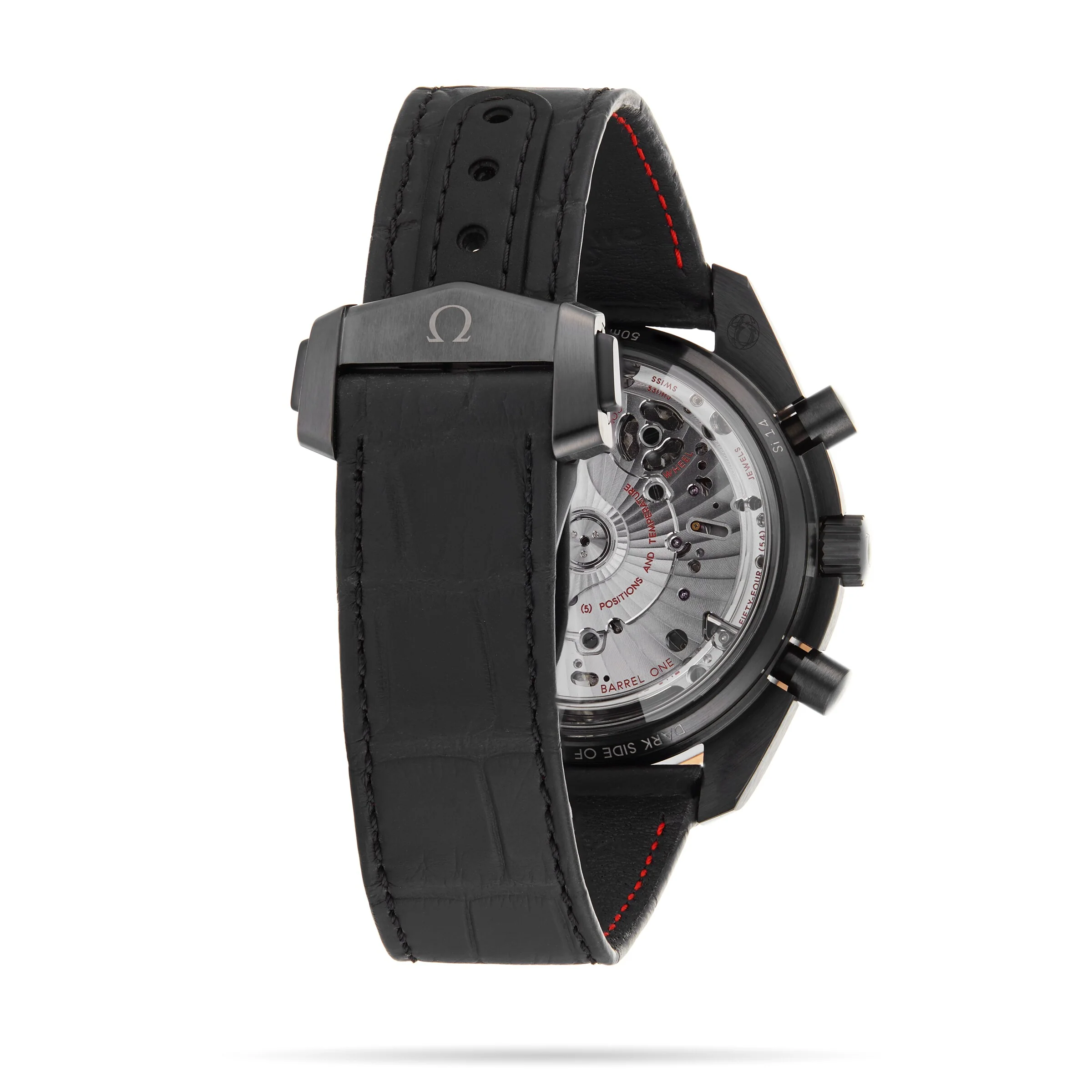 Speedmaster Dark Side Of The Moon Sedna Black | 44.25mm, Ceramic, Alligator Leather, Grey Dial - Image 4