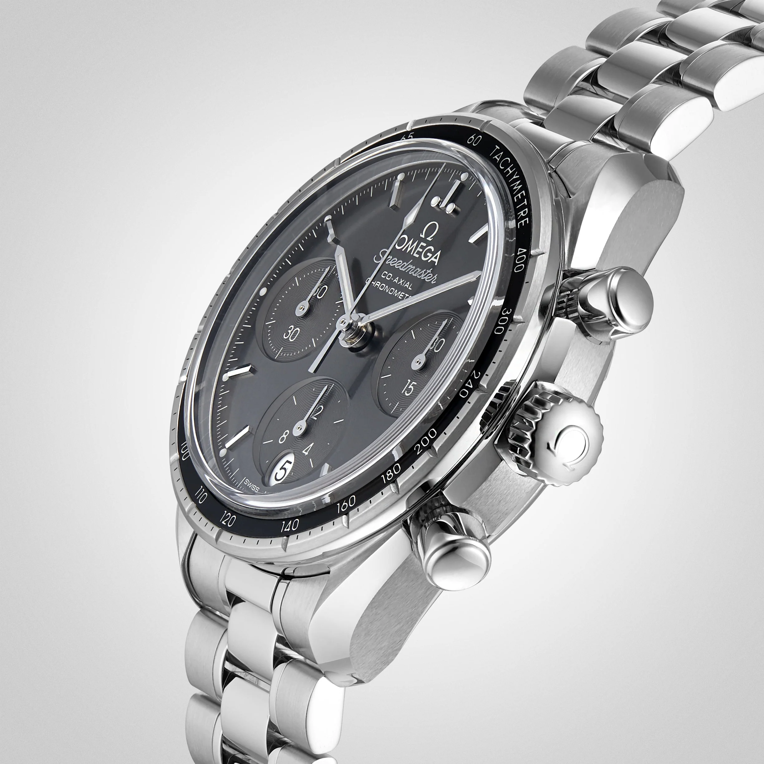 Speedmaster 38 | 38mm, Steel, Grey Dial - Image 6