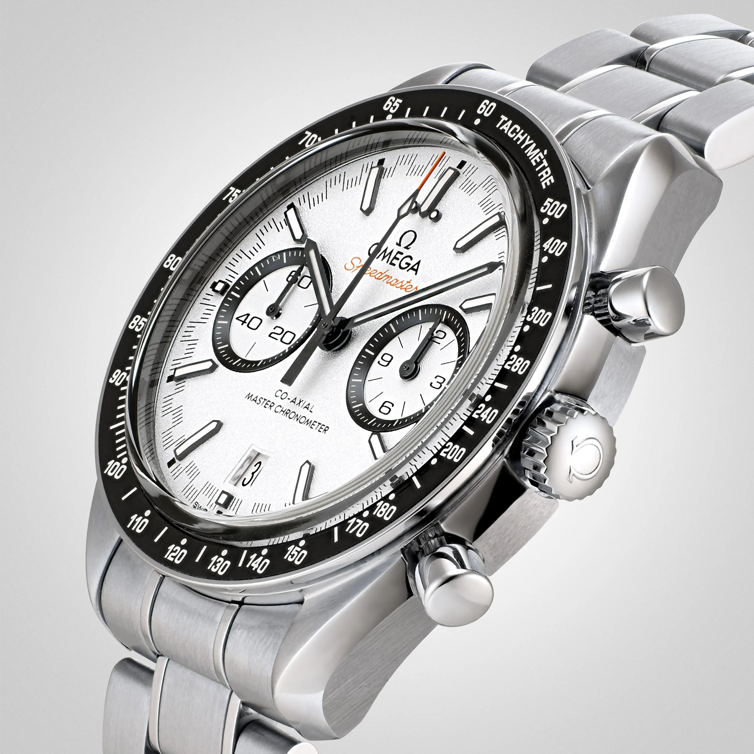 Speedmaster Racing | 44.25mm, Steel, White Dial - Image 6