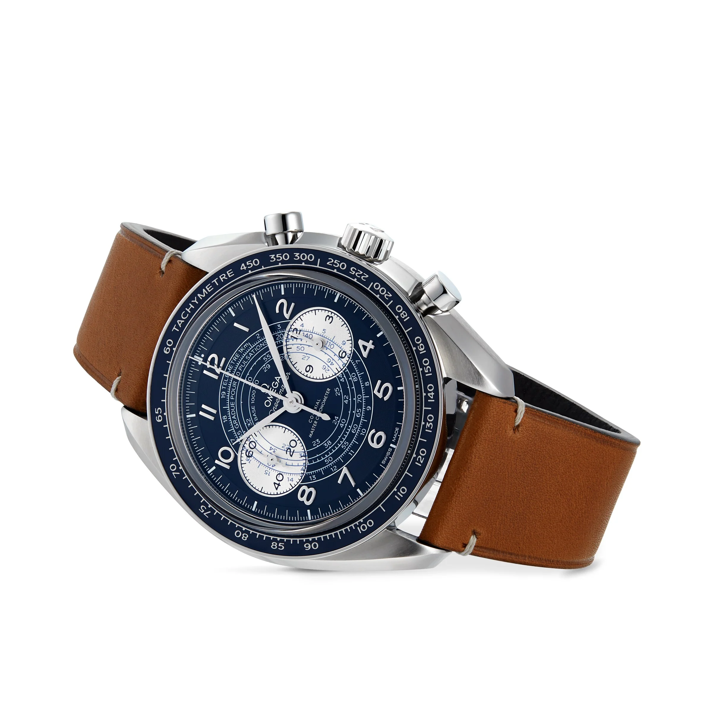 Speedmaster Chronoscope | 43mm, Steel, Leather, Blue Dial - Image 4