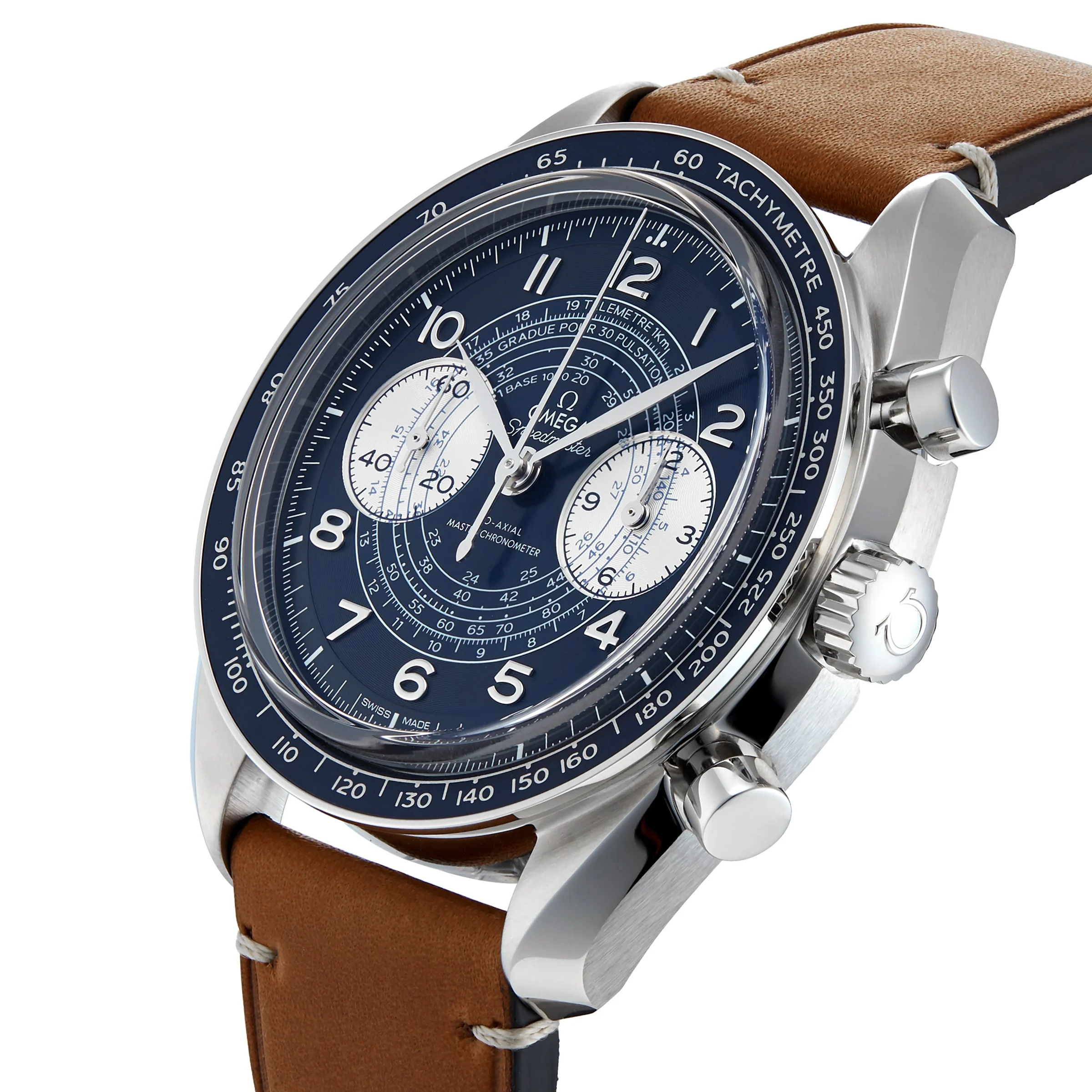 Speedmaster Chronoscope | 43mm, Steel, Leather, Blue Dial - Image 7