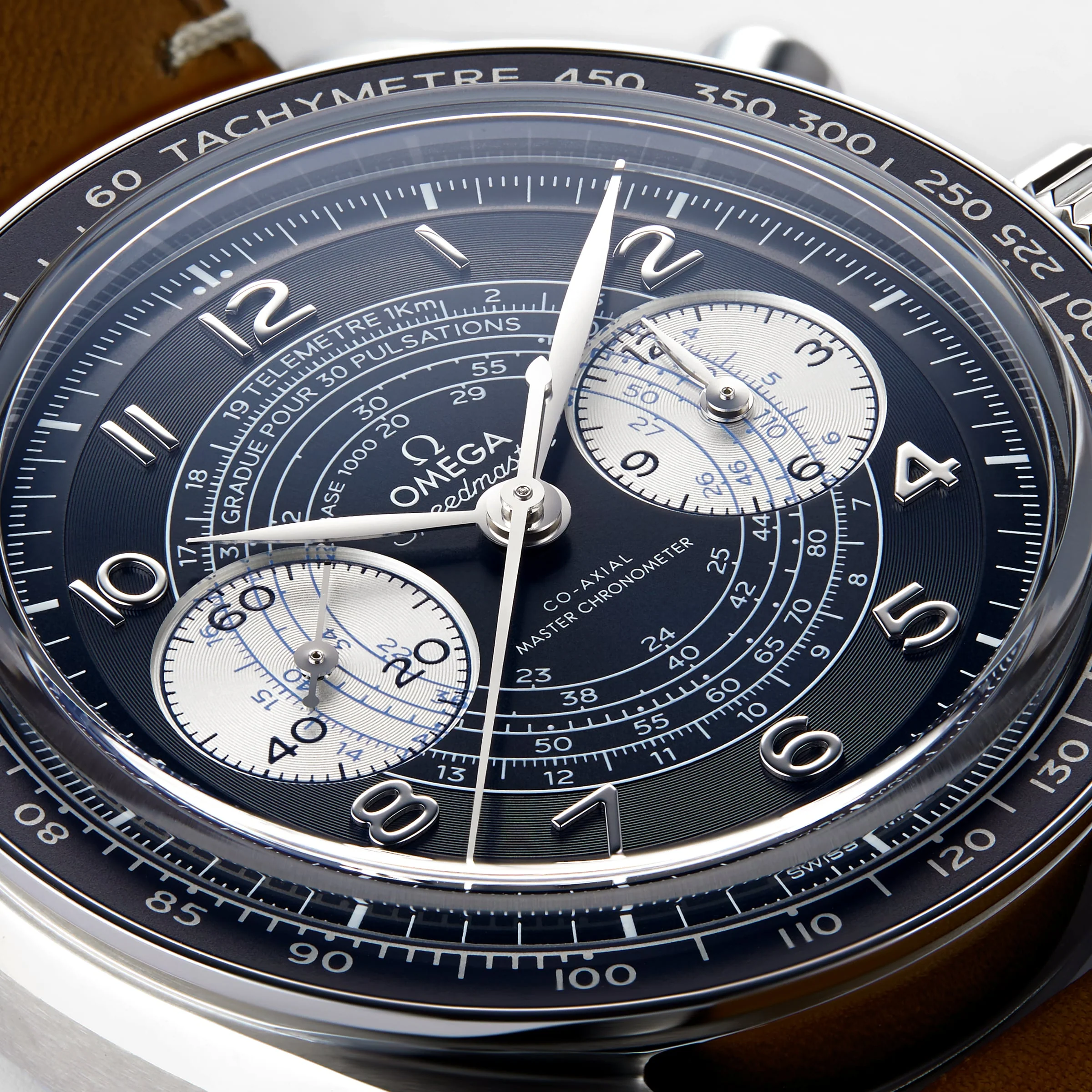 Speedmaster Chronoscope | 43mm, Steel, Leather, Blue Dial - Image 8