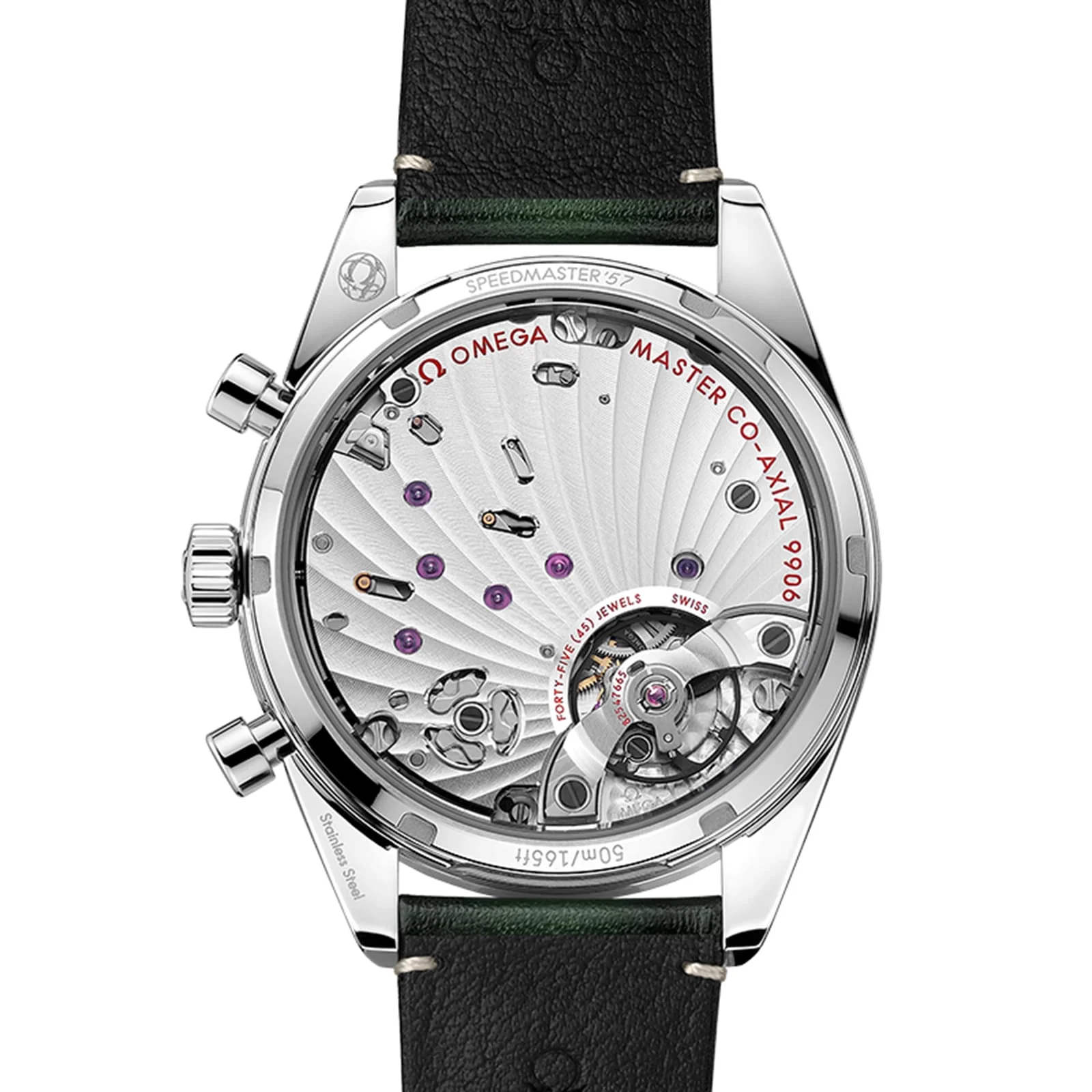Speedmaster '57 | 40.5mm, Steel, Leather, Green Dial - Image 2