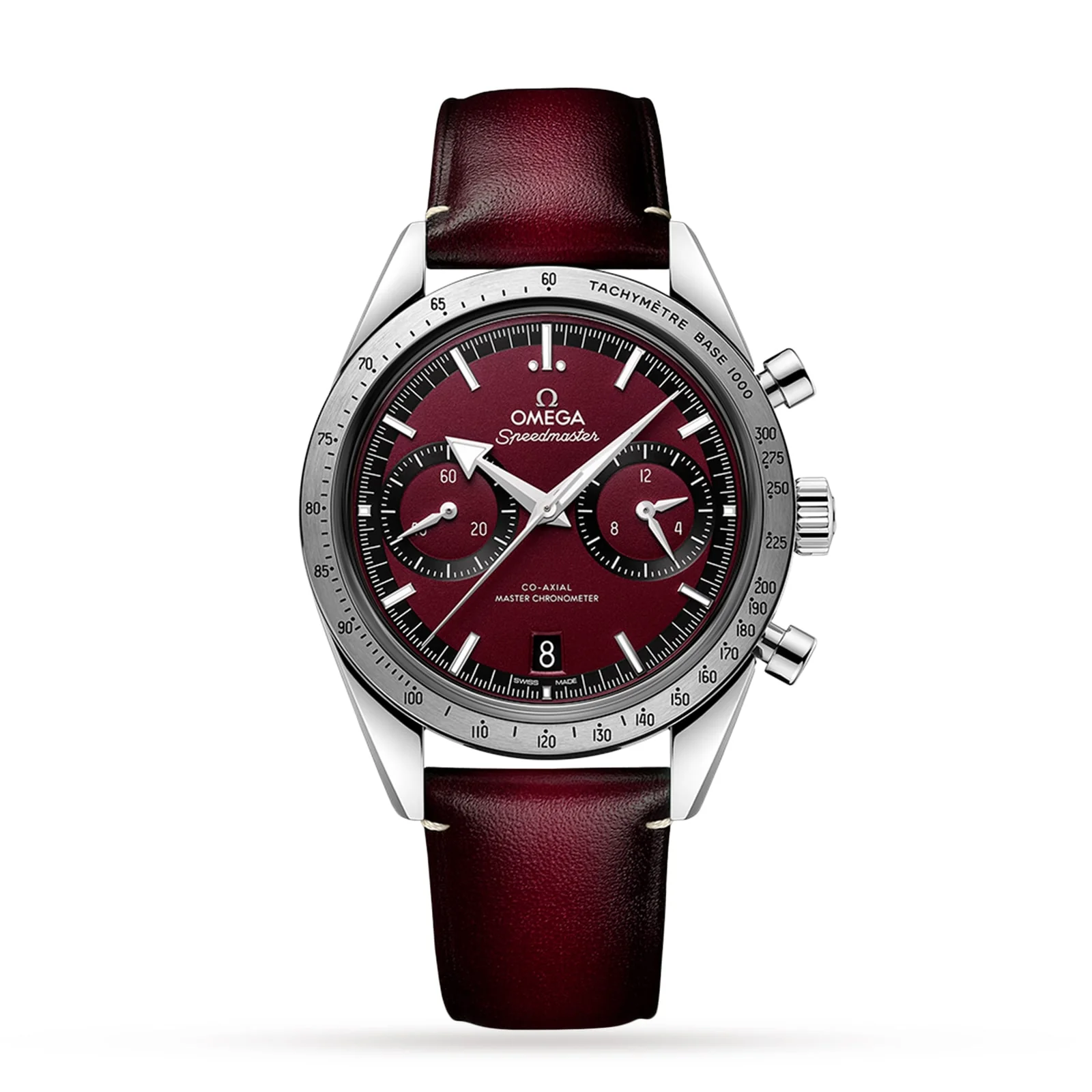 Speedmaster '57 | 40.5mm, Steel, Leather, Red Dial
