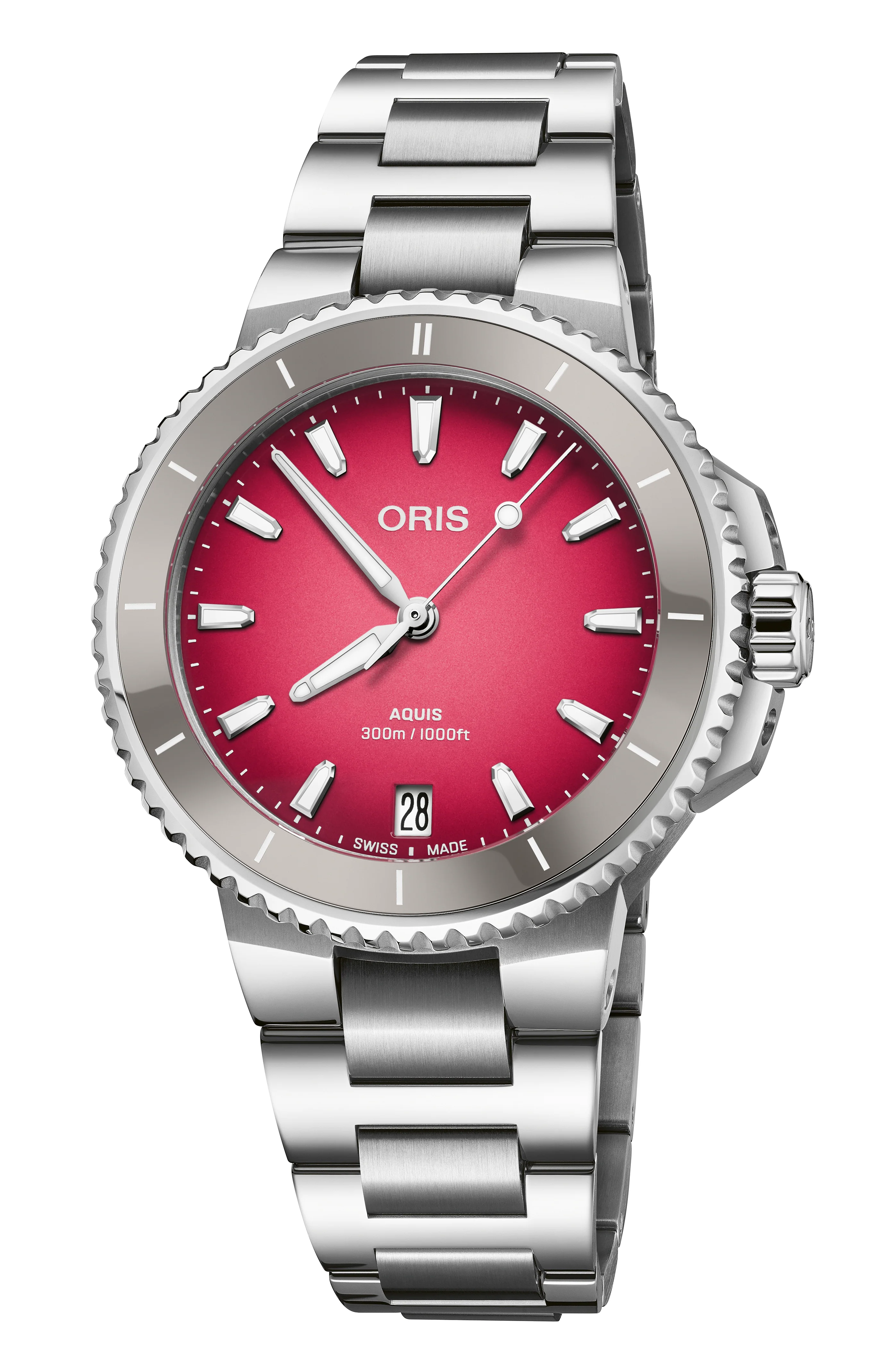 Aquis Date Taste of Summer | 36.5mm, Steel, Red Dial - Image 2