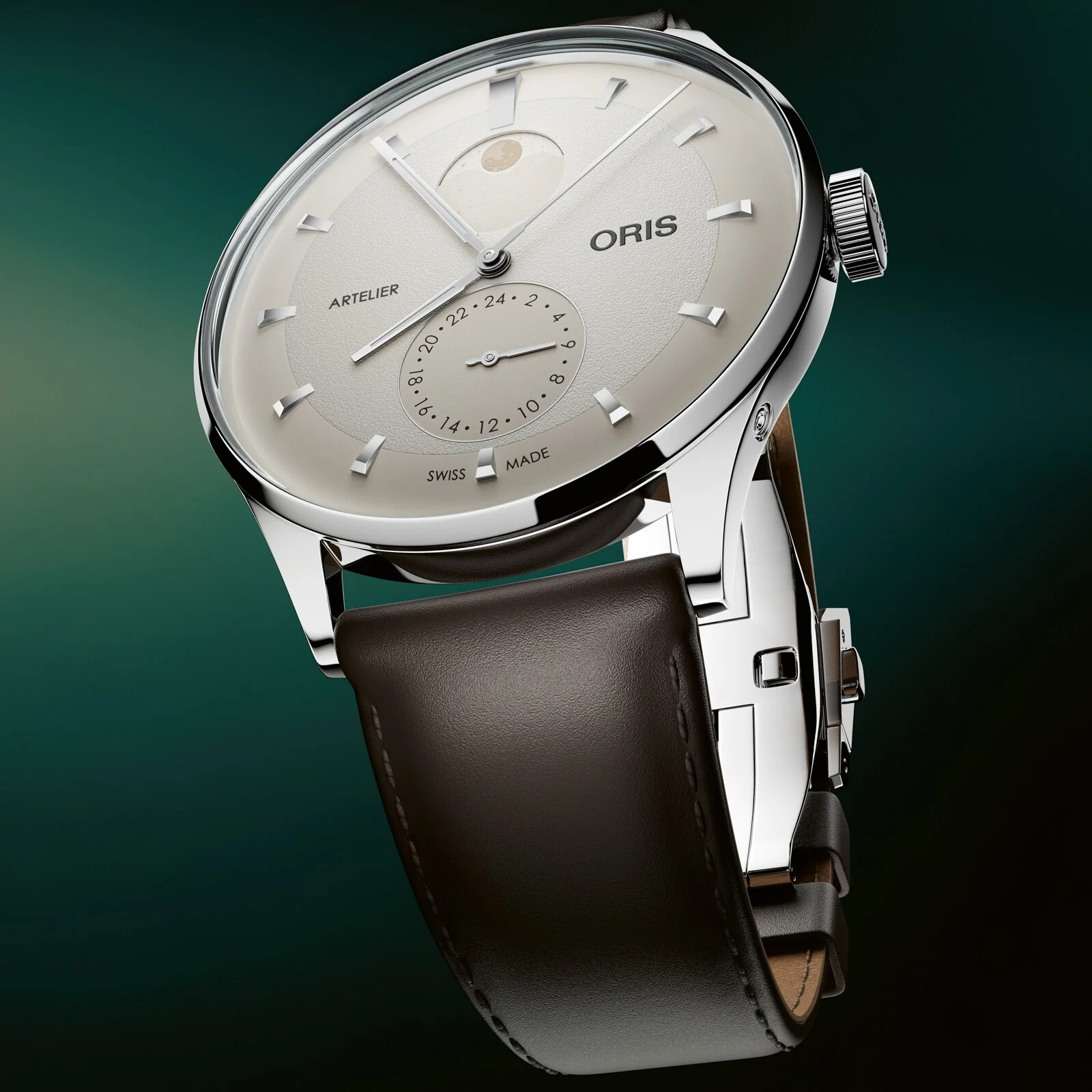 Artelier Complication | 39.5mm, Steel, Leather, Silver Dial - Image 2