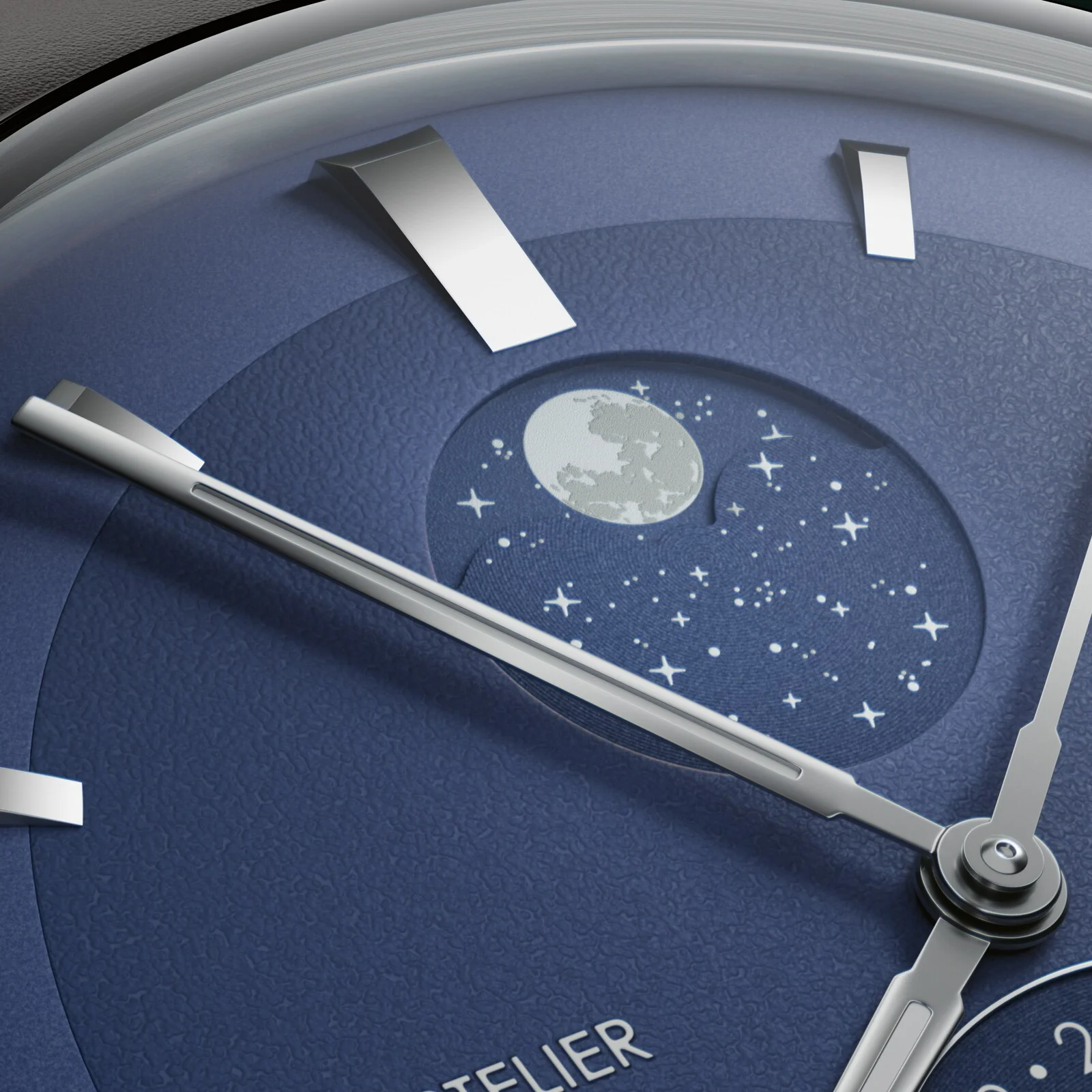 Artelier Complication Moonphase | 39.5mm, Steel, Leather, Navy Dial - Image 2