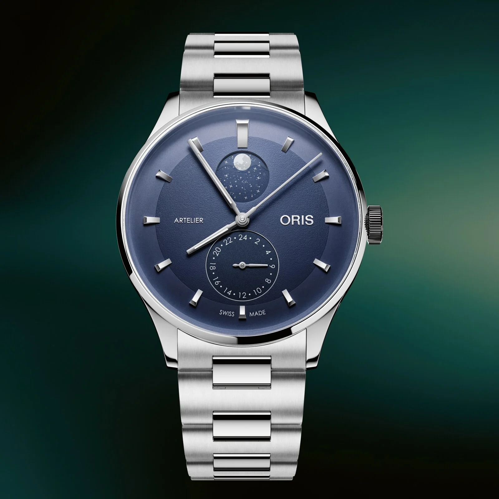 Artelier Complication Moonphase | 39.5mm, Steel, Navy Dial - Image 2