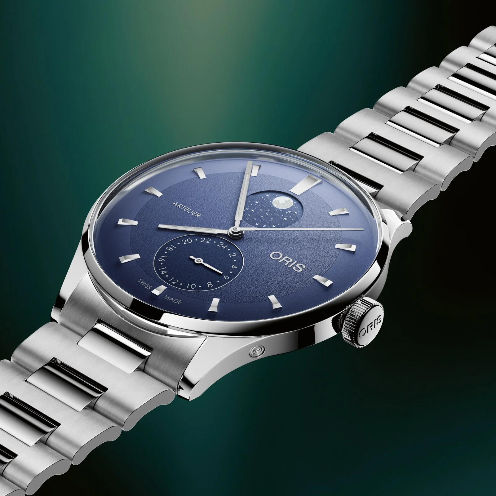 Artelier Complication Moonphase | 39.5mm, Steel, Navy Dial - Image 5