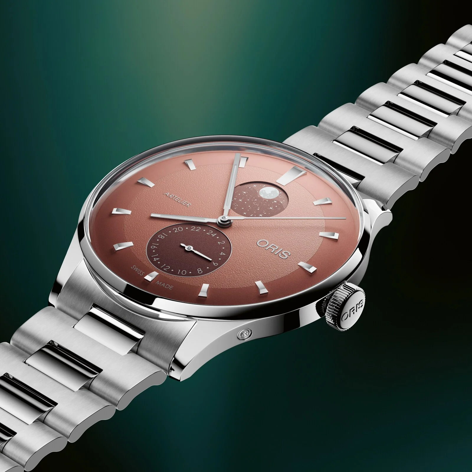 Artelier Complication Moonphase | 39.5mm, Steel, Red Dial - Image 3