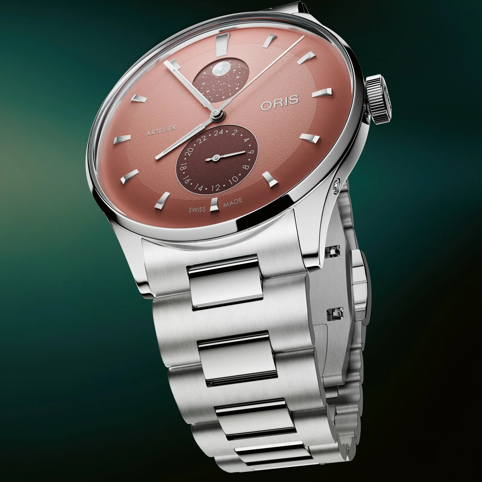 Artelier Complication Moonphase | 39.5mm, Steel, Red Dial - Image 4