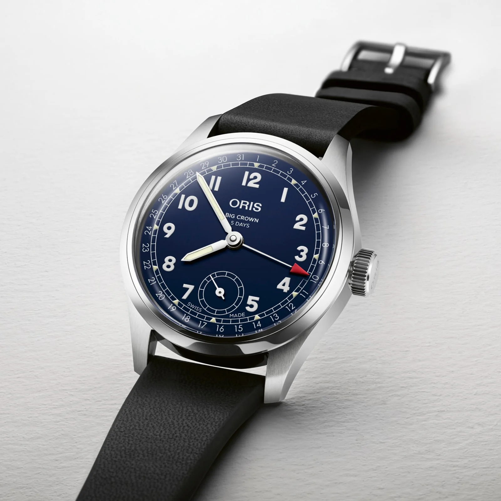 Big Crown Pointer Date Calibre 403 | 38mm, Steel, Leather, Blue Dial - Image 3