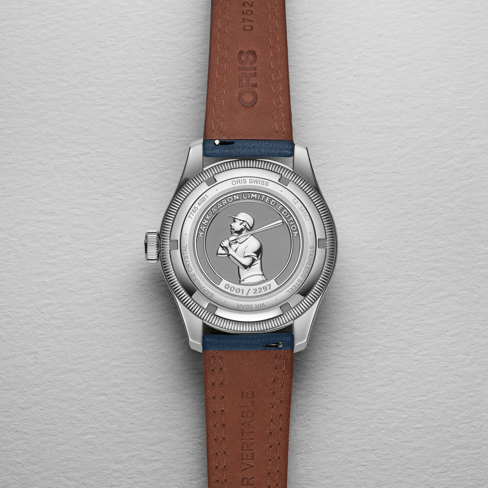 Big Crown Hank Aaron Limited Edition | 40mm, Steel, Leather, White Dial - Image 5