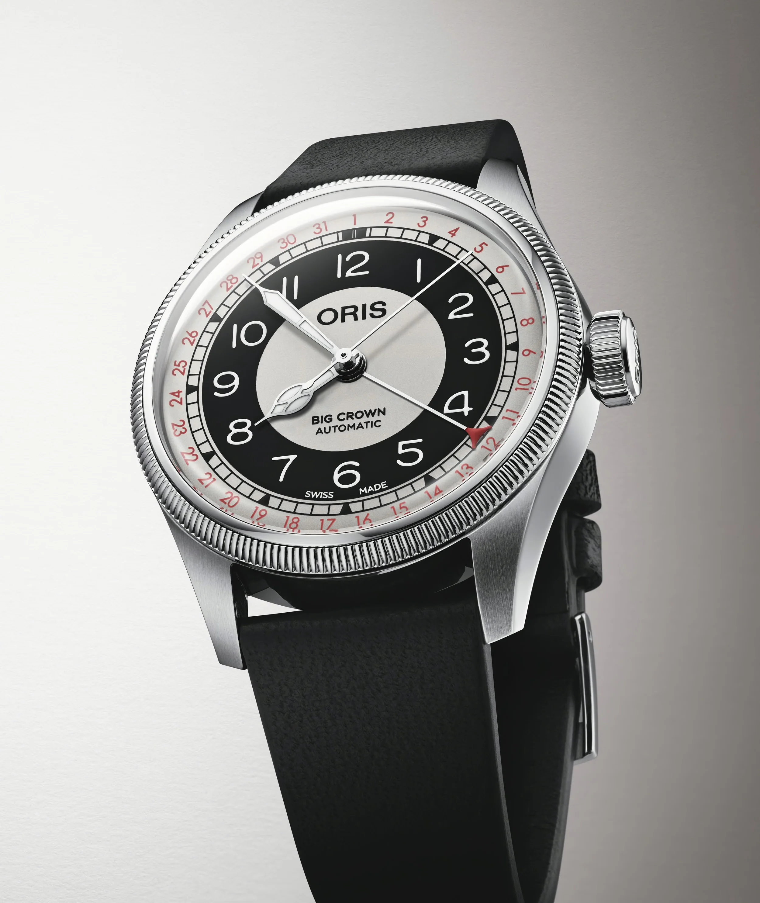 Big Crown Pointer Date Bullseye | 38mm, Steel, Deer, White Dial - Image 2