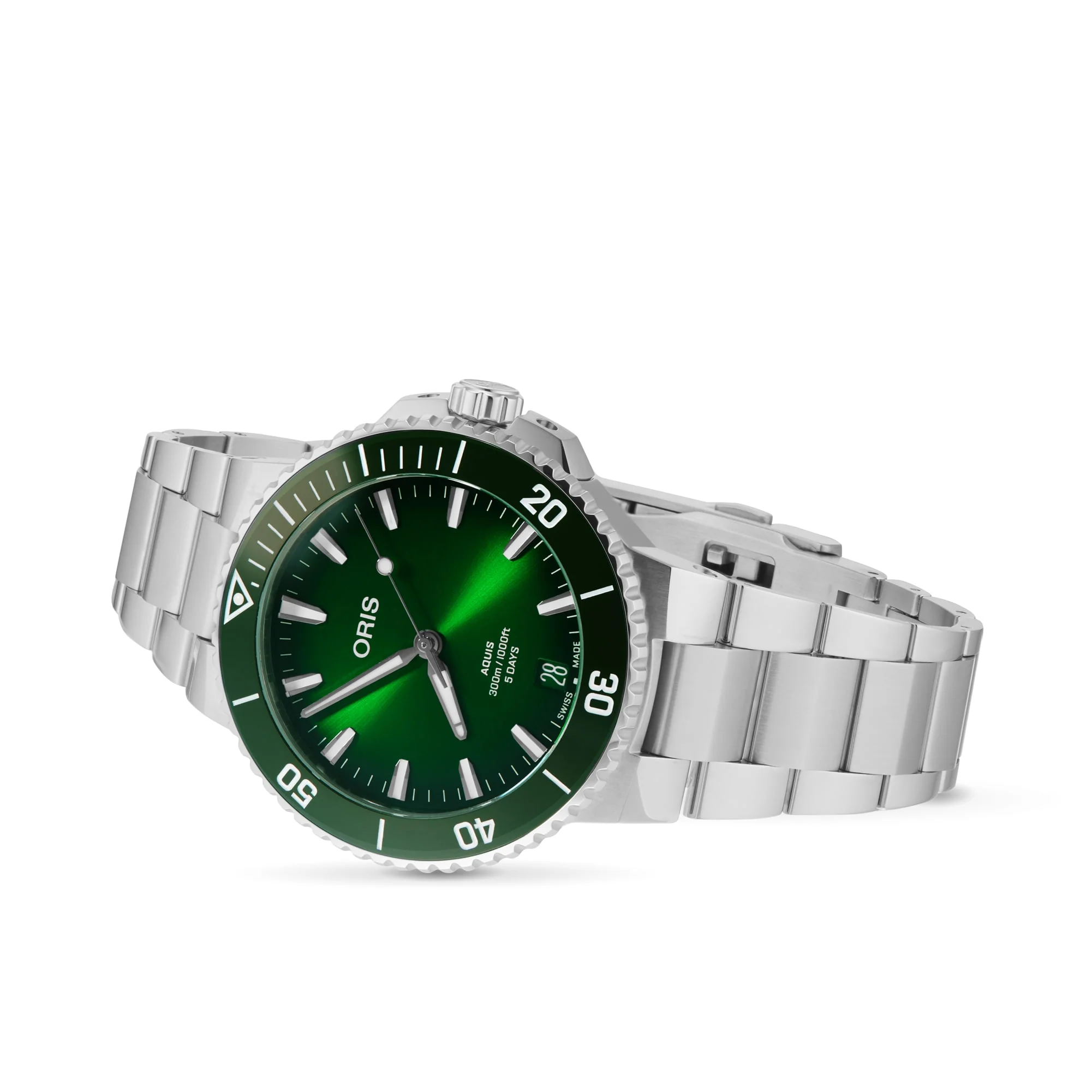 Aquis Date Calibre 400 | 43.5mm, Steel, Green Dial - Image 2