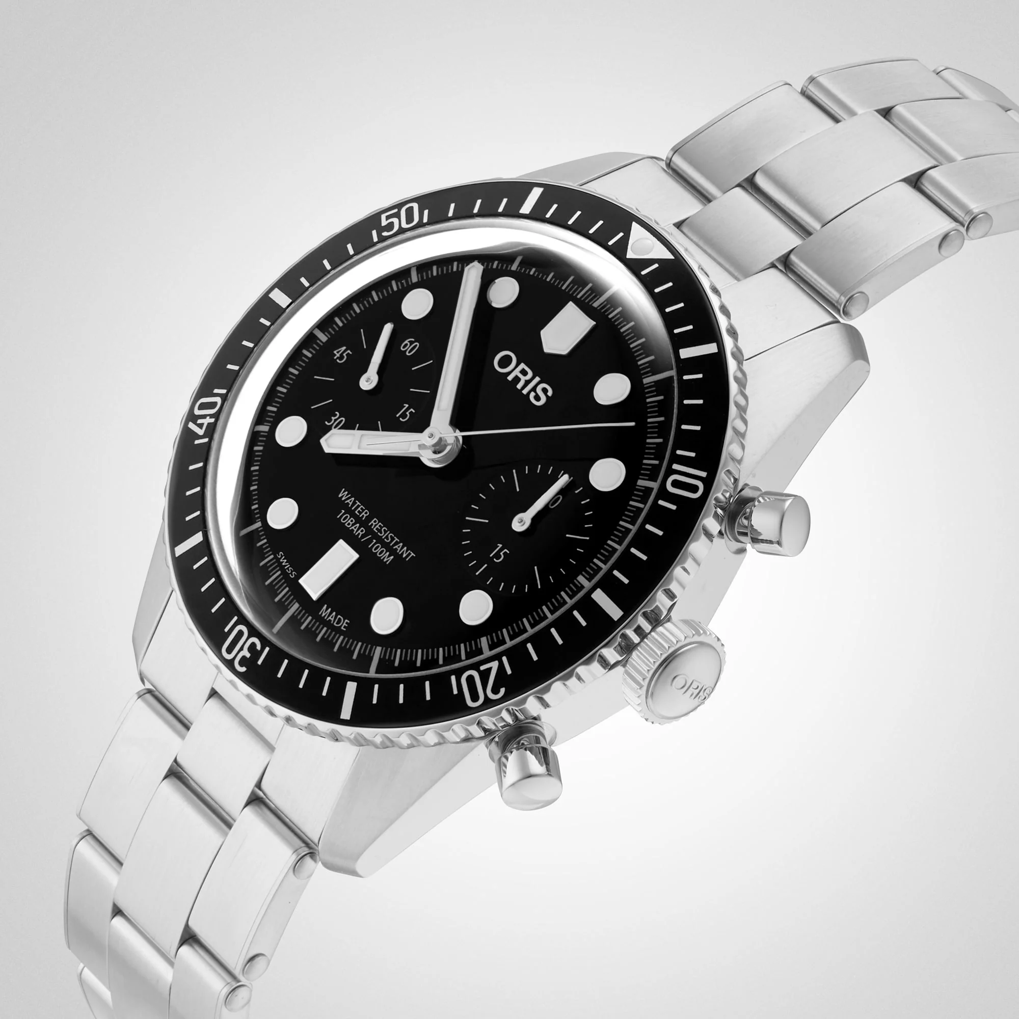 Divers Sixty‑Five Chronograph | 40mm, Steel, Black Dial - Image 6