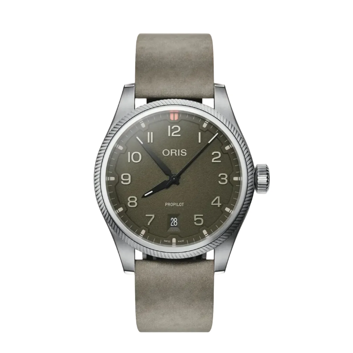 ProPilot Date | 41mm, Steel, Leather, Olive (green) Dial