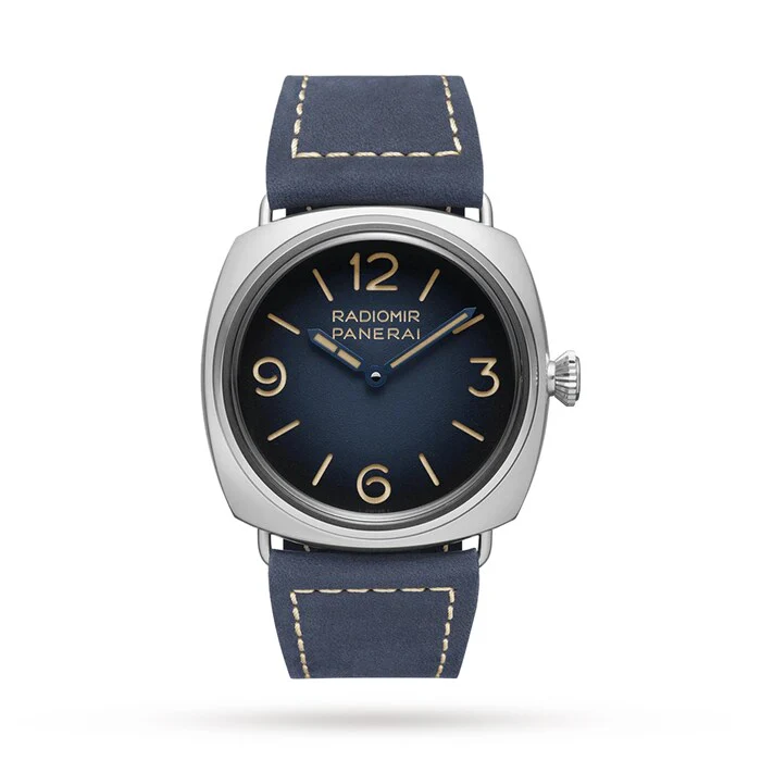 Radiomir Origine | 45mm, Steel, Leather, Blue Dial