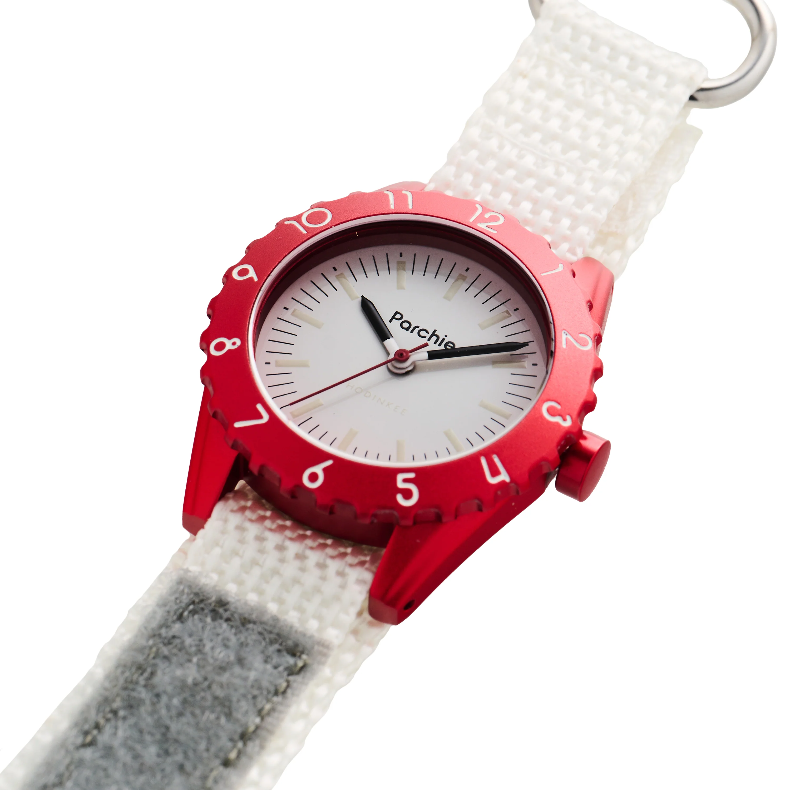 Parchie "Lunar-Time" Limited Edition for Hodinkee | 32mm, Aluminium, Nylon, White Dial - Image 2