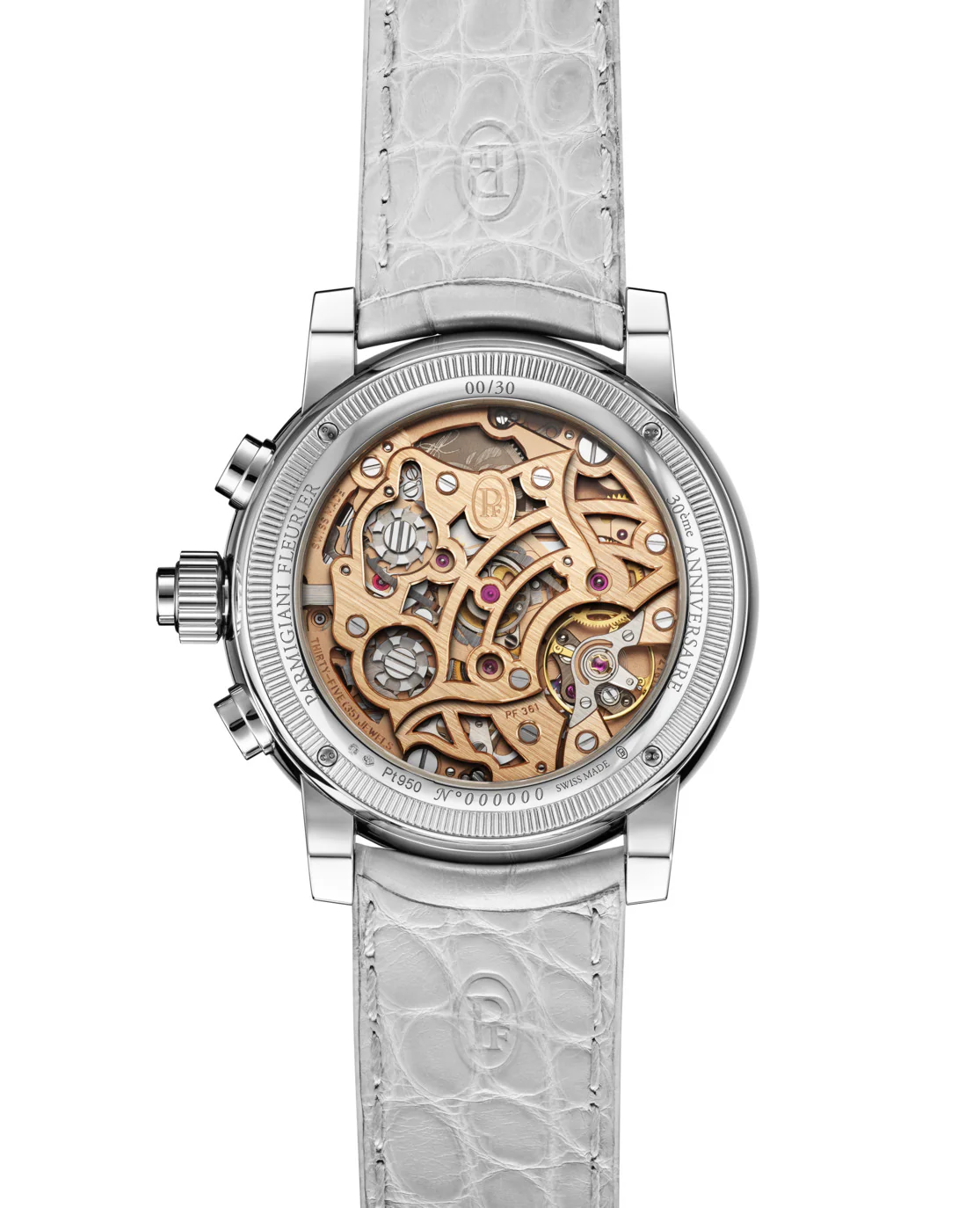 Toric Chronograph Rattrapante | 42.5mm, Platinum, Leather, Green Dial - Image 3