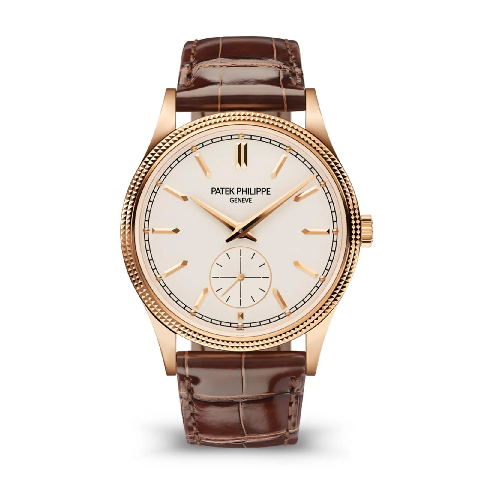 Calatrava 6119R-001 | 39mm, 18K Rose Gold, Leather, Silver Dial