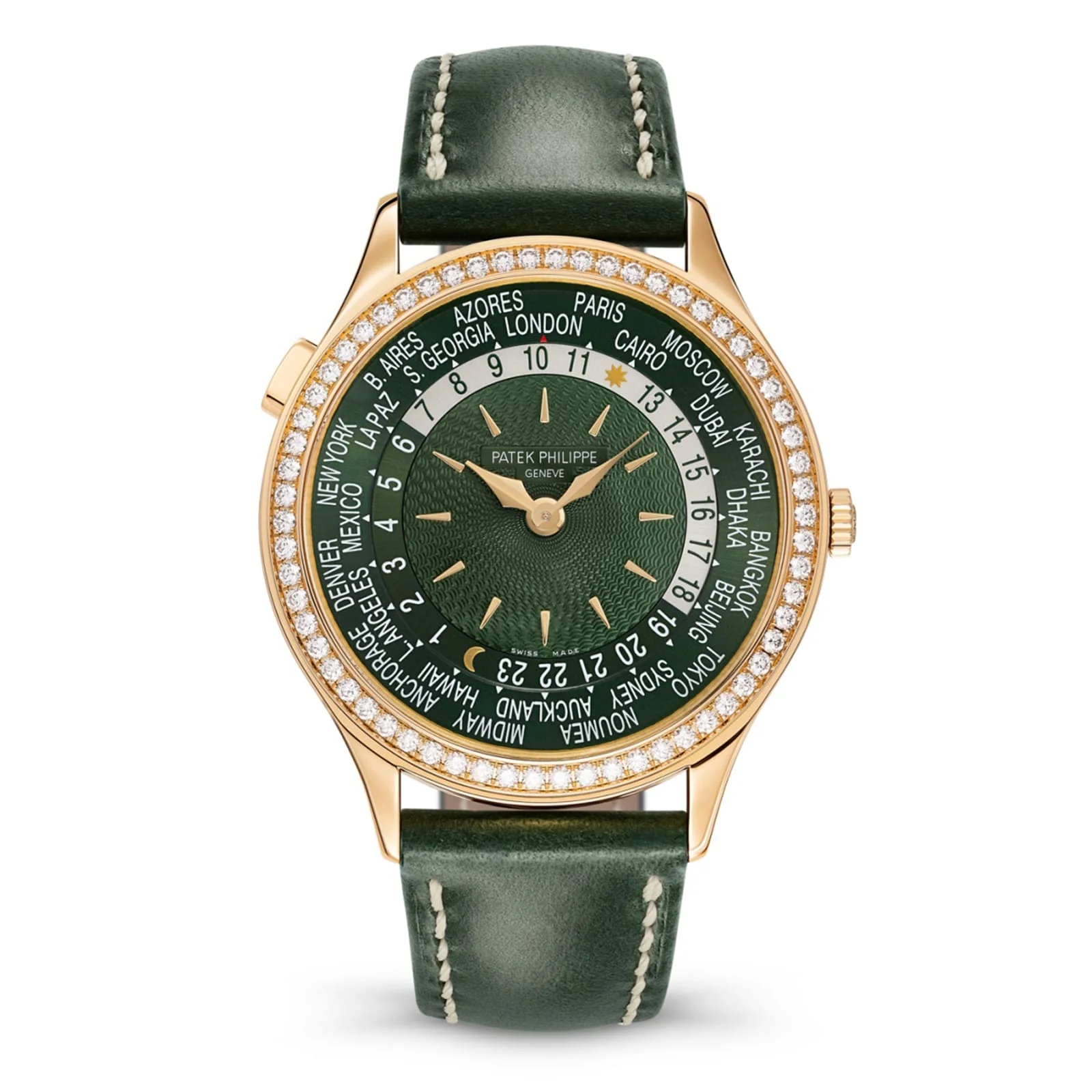 Complication 7130R-014 | 36mm, 18K Rose Gold, Leather, Olive Green Dial