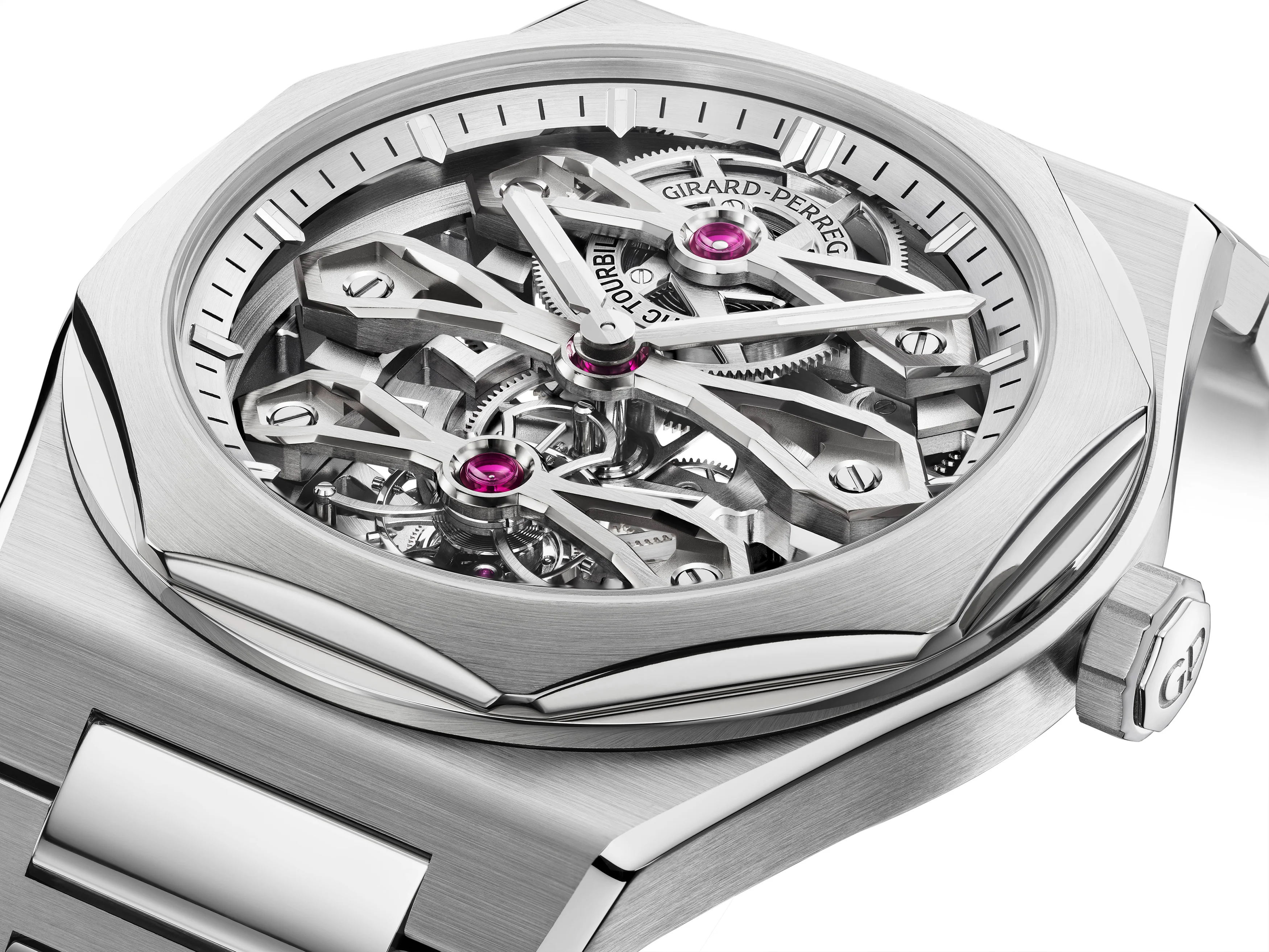 Laureato Three Gold Bridges | 41mm, Steel, Silver Dial - Image 3