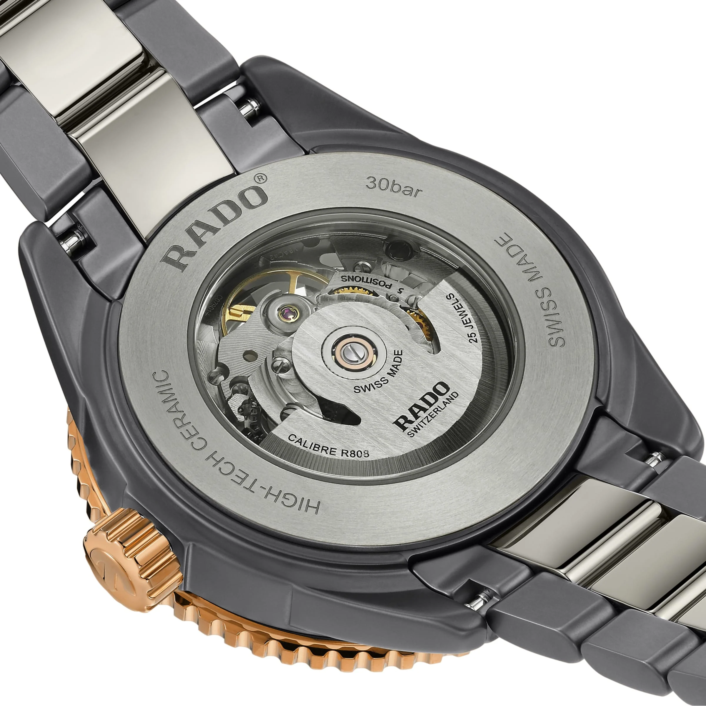 Captain Cook High-Tech Ceramic Skeleton | 43mm, Ceramic & Steel PVD Rose Gold, Ceramic, Grey Dial - Image 4