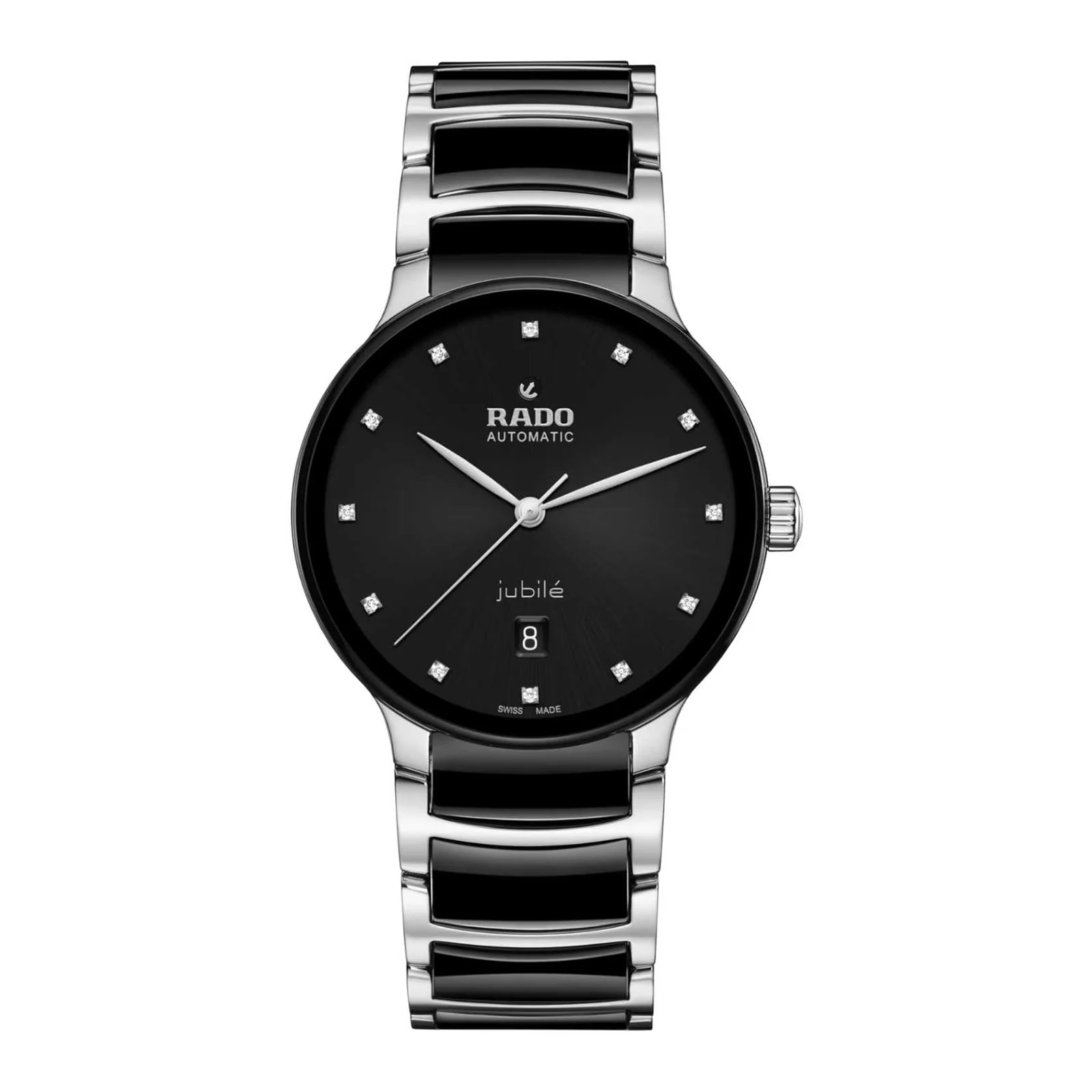Centrix Automatic Diamonds | 39.5mm, Two-Tone Steel & PVD Black, Ceramic & Steel, Diamond Black Dial
