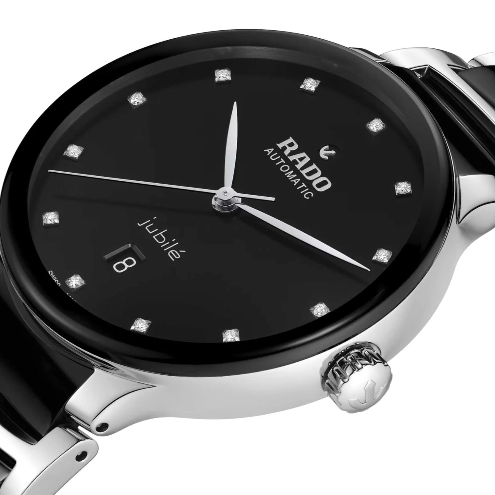 Centrix Automatic Diamonds | 39.5mm, Two-Tone Steel & PVD Black, Ceramic & Steel, Diamond Black Dial - Image 2